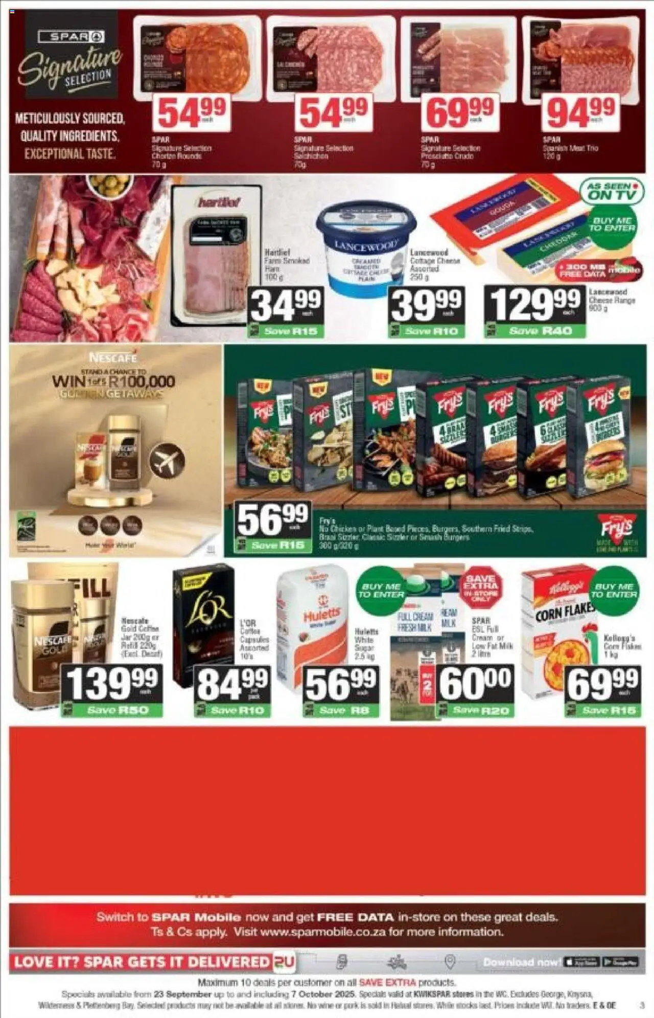 New KWIKSPAR catalogue – valid from 23.09.2025 | Page: 3 | Products: Corn, TV, Cream, Flakes