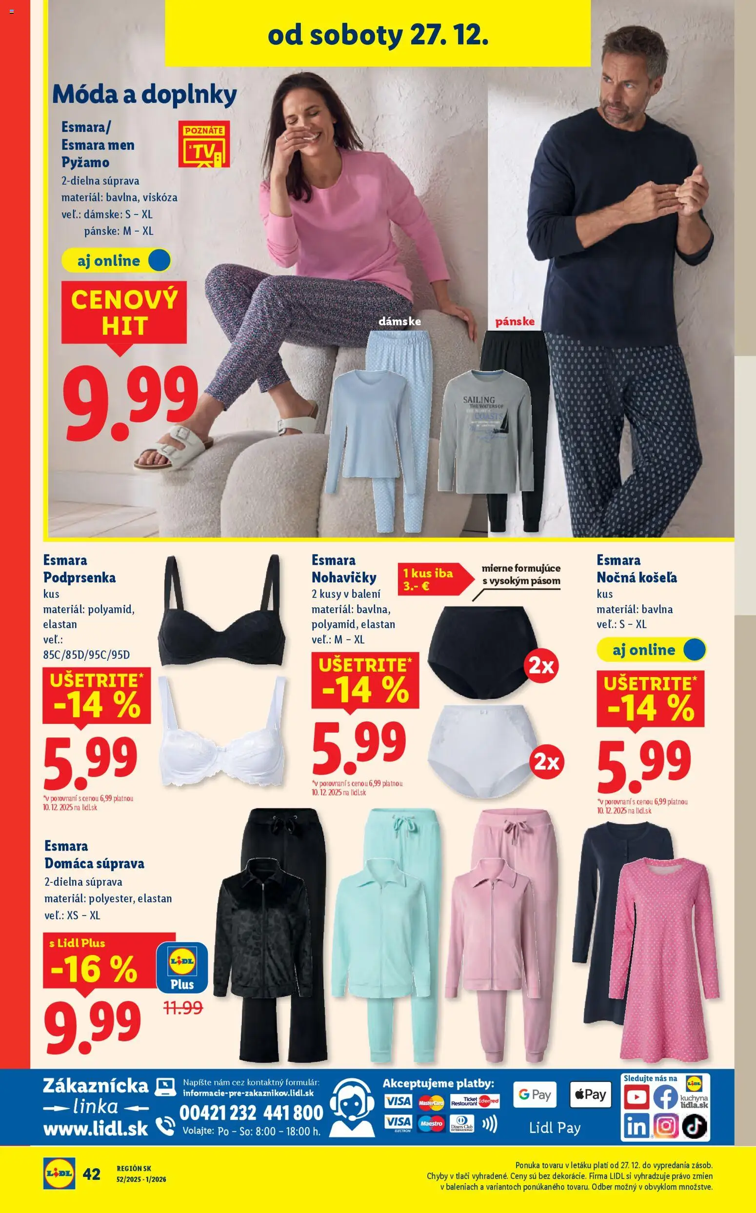 Nové Lidl akcie – leták je platný od 02.01.2026 | Strana: 48 | Produkty: Kuchyňa, Košeľa, Nohavičky, Pyžamo