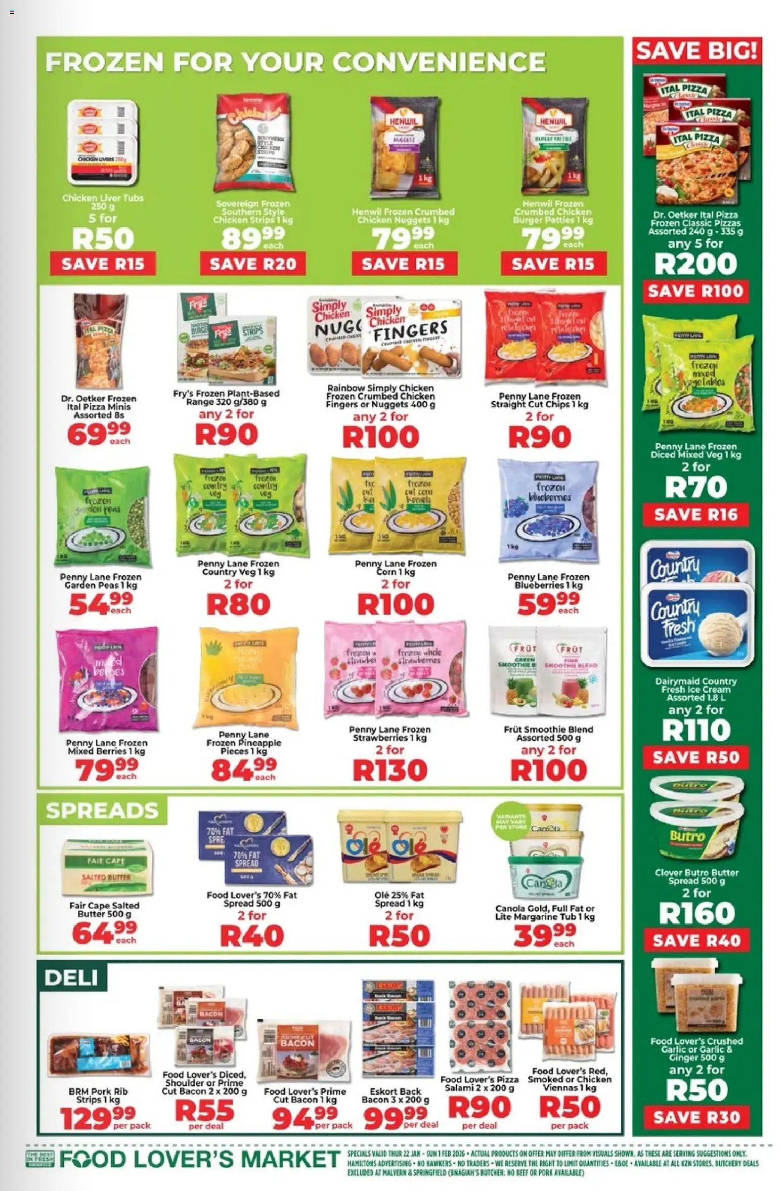 New Food Lover's Market catalogue – valid from 22.01.2026 | Page: 7 | Products: Butter, Salami, Chicken, Beef