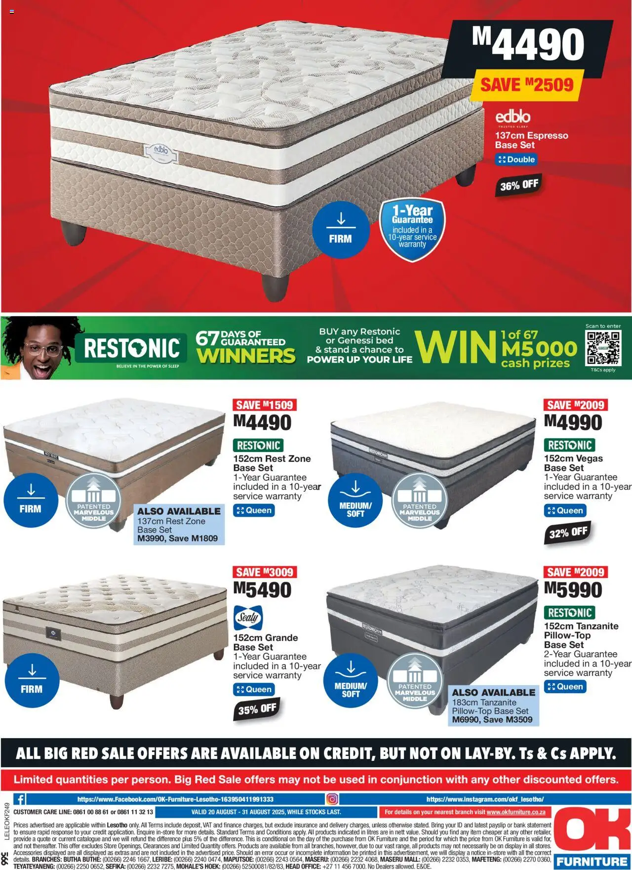 OK Furniture - Lesotho Specials │ valid from 20.08.2025 | Page: 12 | Products: Bed
