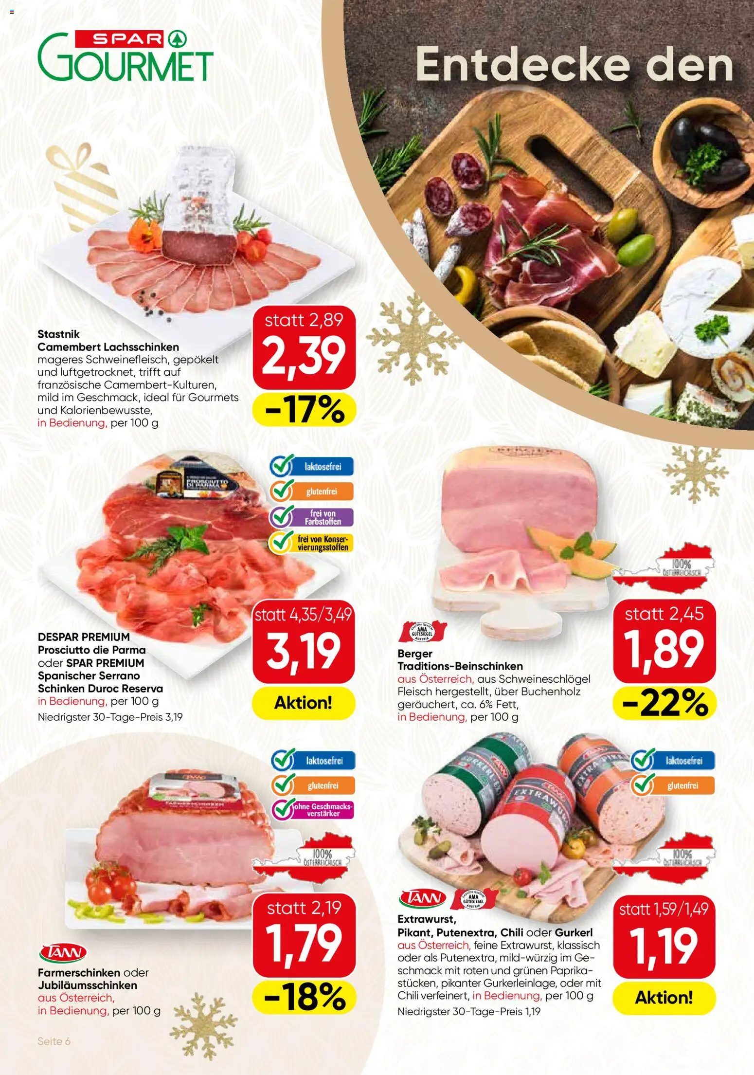 SPAR Gourmet Flugblatt - Burgenland  gültig ab 04.12.2025 | Seite: 6 | Produkte: Chili, Schinken
