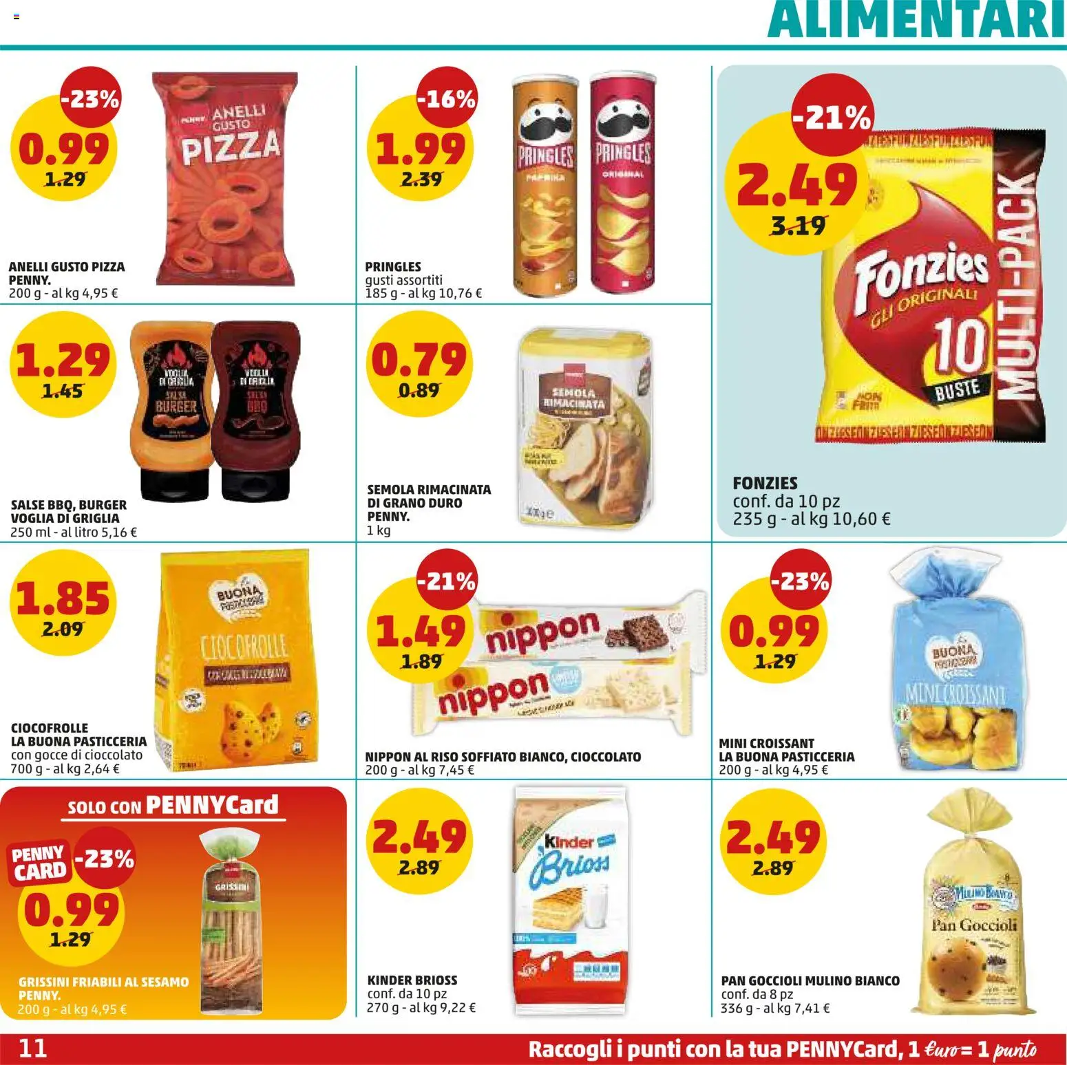 Volantino PENNY del 09.04.2026 | Pagina: 11 | Prodotti: Cioccolato, Pizza, Croissant, Grissini