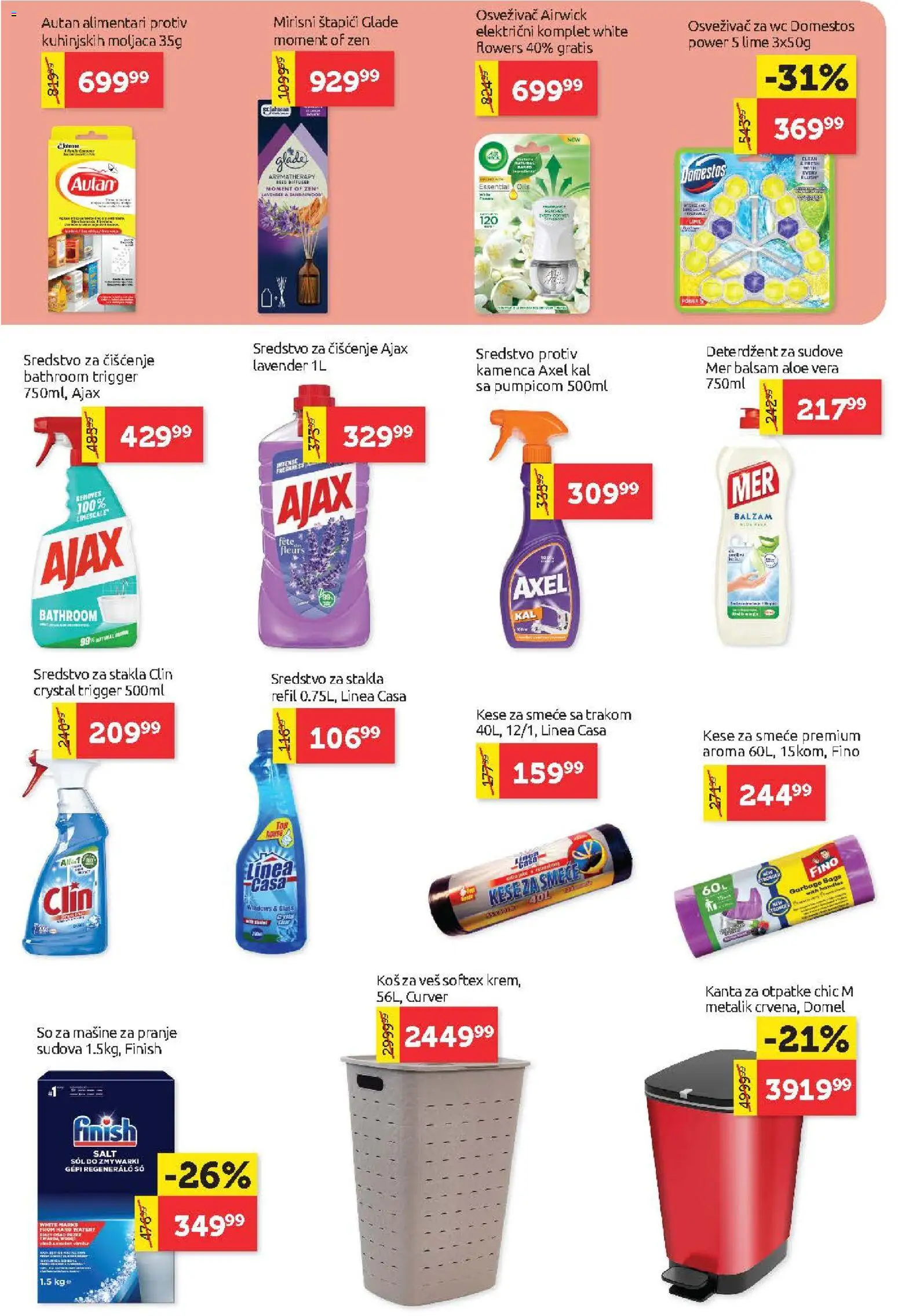 SuperVERO katalog - važi od 19.03.2026 | Strana: 28 | Proizvode: Deterdžent za sudove, Finish, Wc, Ajax