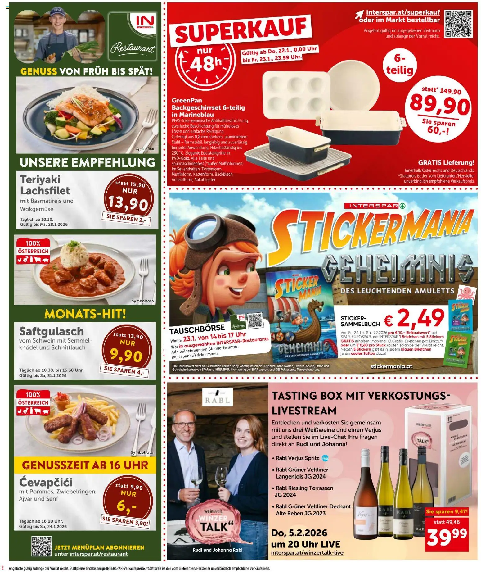 Interspar Flugblatt gültig ab 22.01.2026 | Seite: 2 | Produkte: Uhr, Box