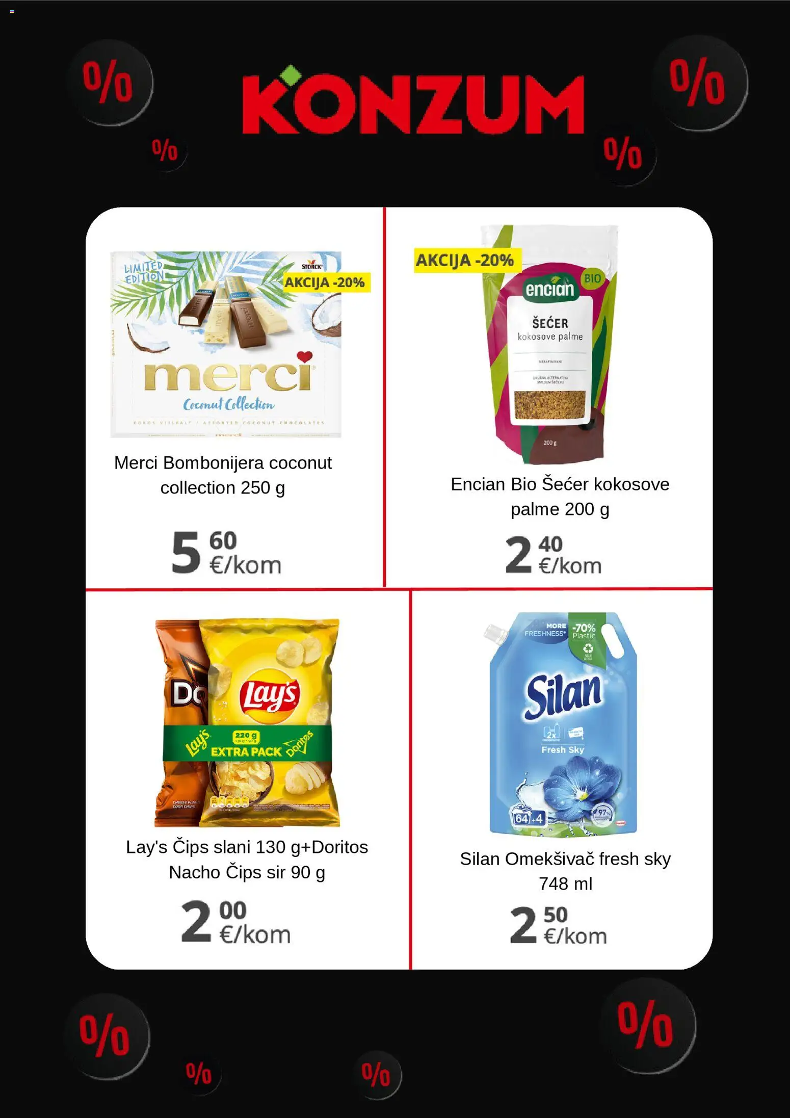 Konzum katalog | vrijedi od 28.11.2025 | Stranica: 6 | Proizvodi: Sir, Omekšivač, Čips, Merci