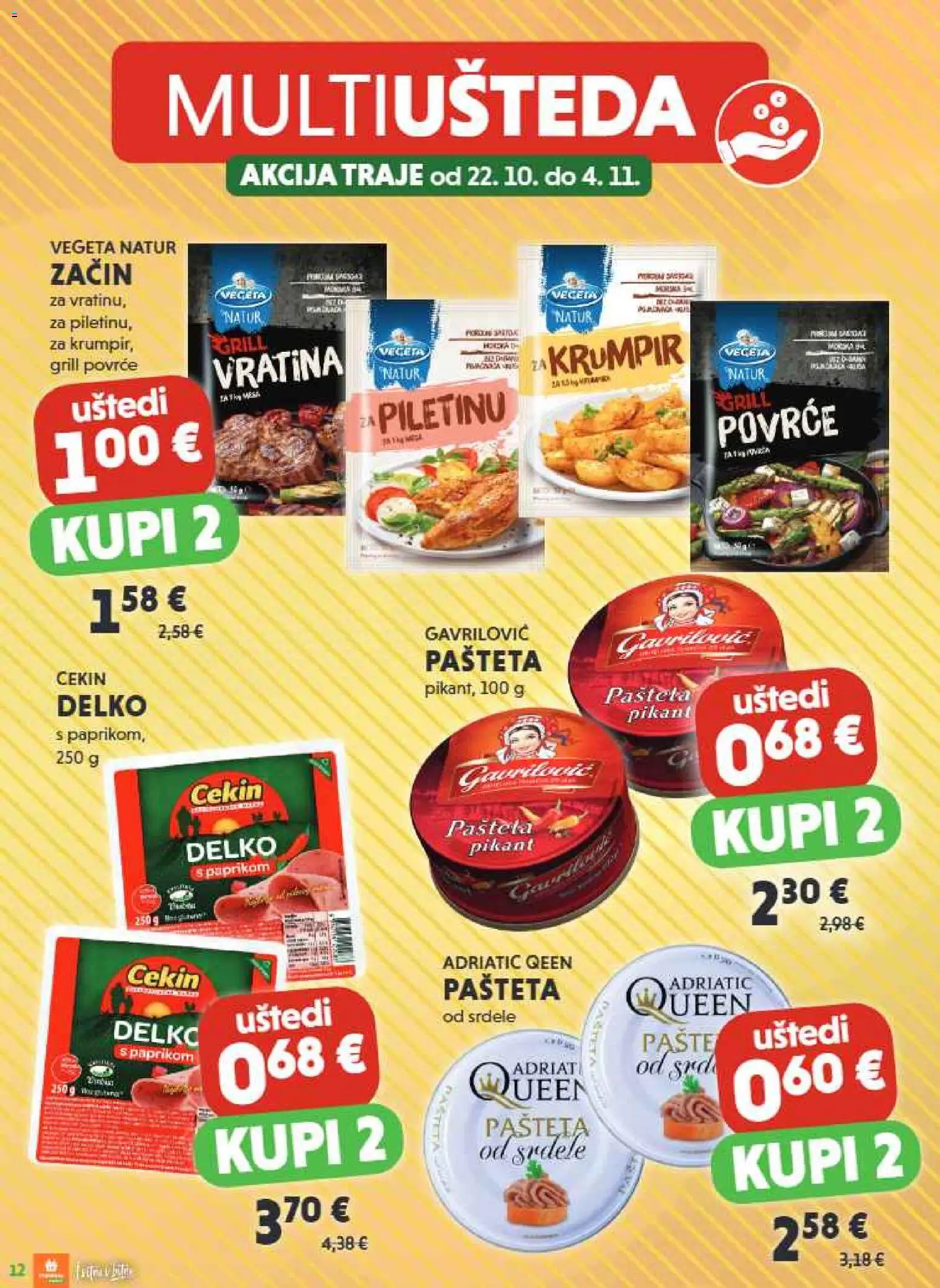 Studenac katalog | vrijedi od 22.10.2025 | Stranica: 12 | Proizvodi: Pašteta, Povrće, Vegeta