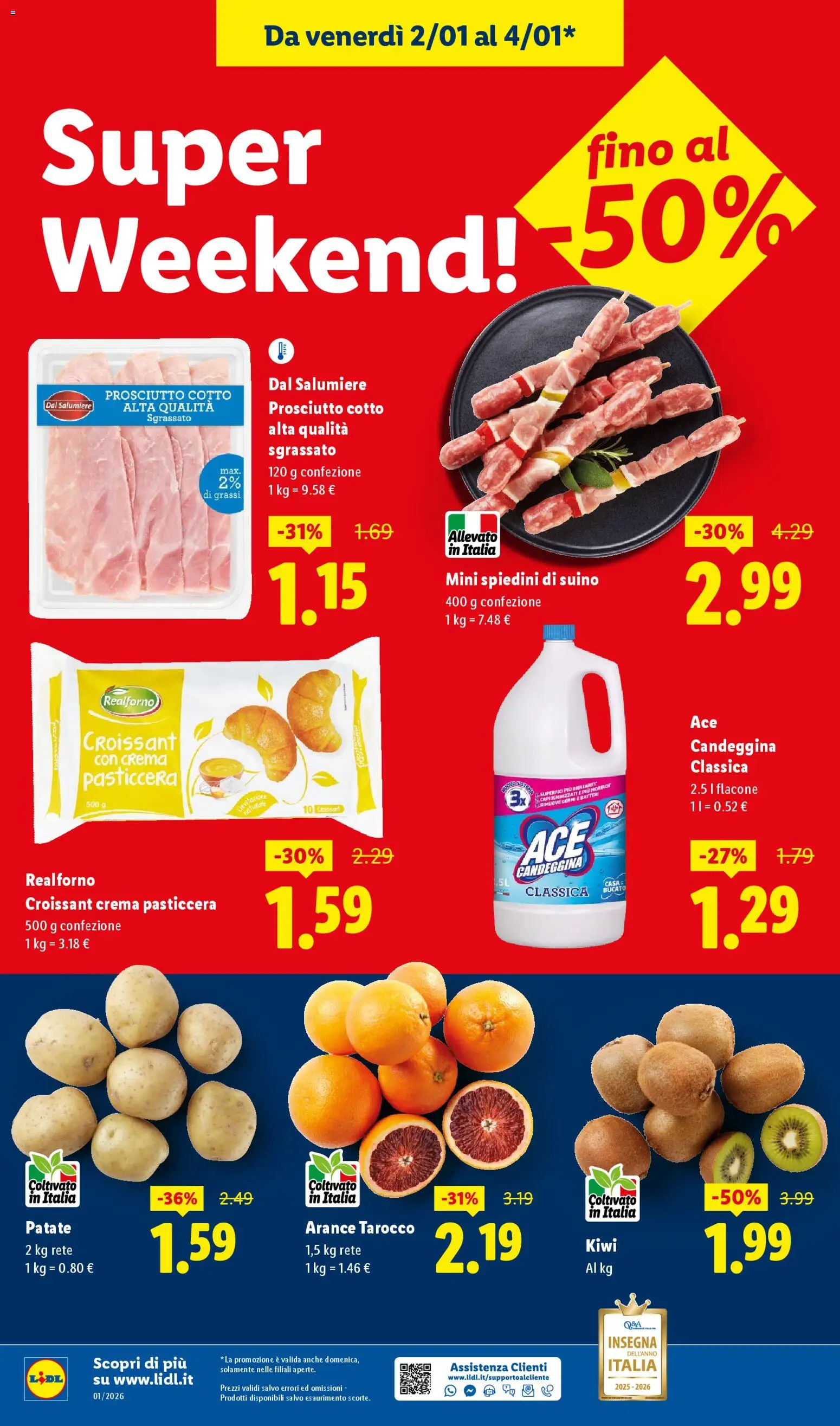 Volantino Lidl del 29.12.2025 | Pagina: 52 | Prodotti: Crema, Patate, Suino, Croissant
