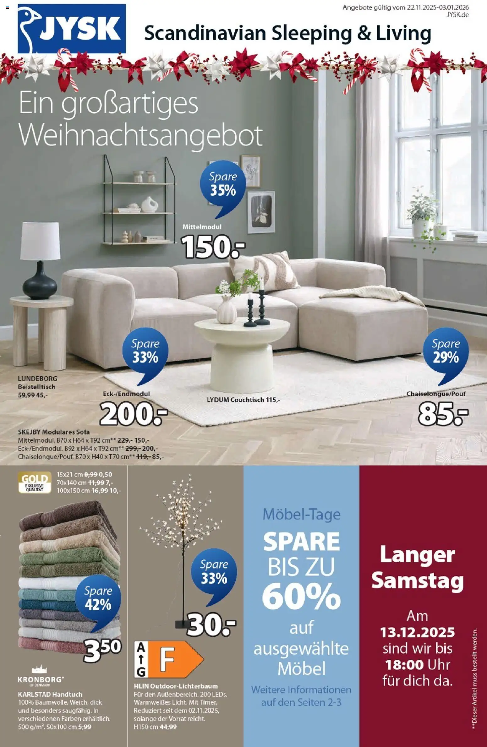 Angebote JYSK – gültig ab 22.11.2025 | Seite: 1