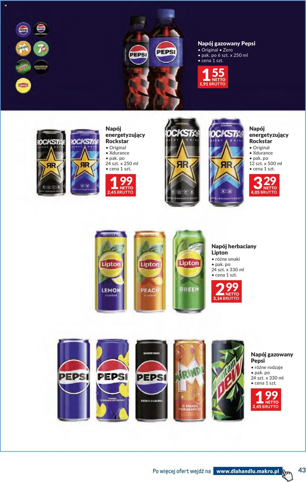 Makro Gazetka - Dystrybucja do sklepów od 16.09.2025 | Strona: 43 | Produkty: Pepsi