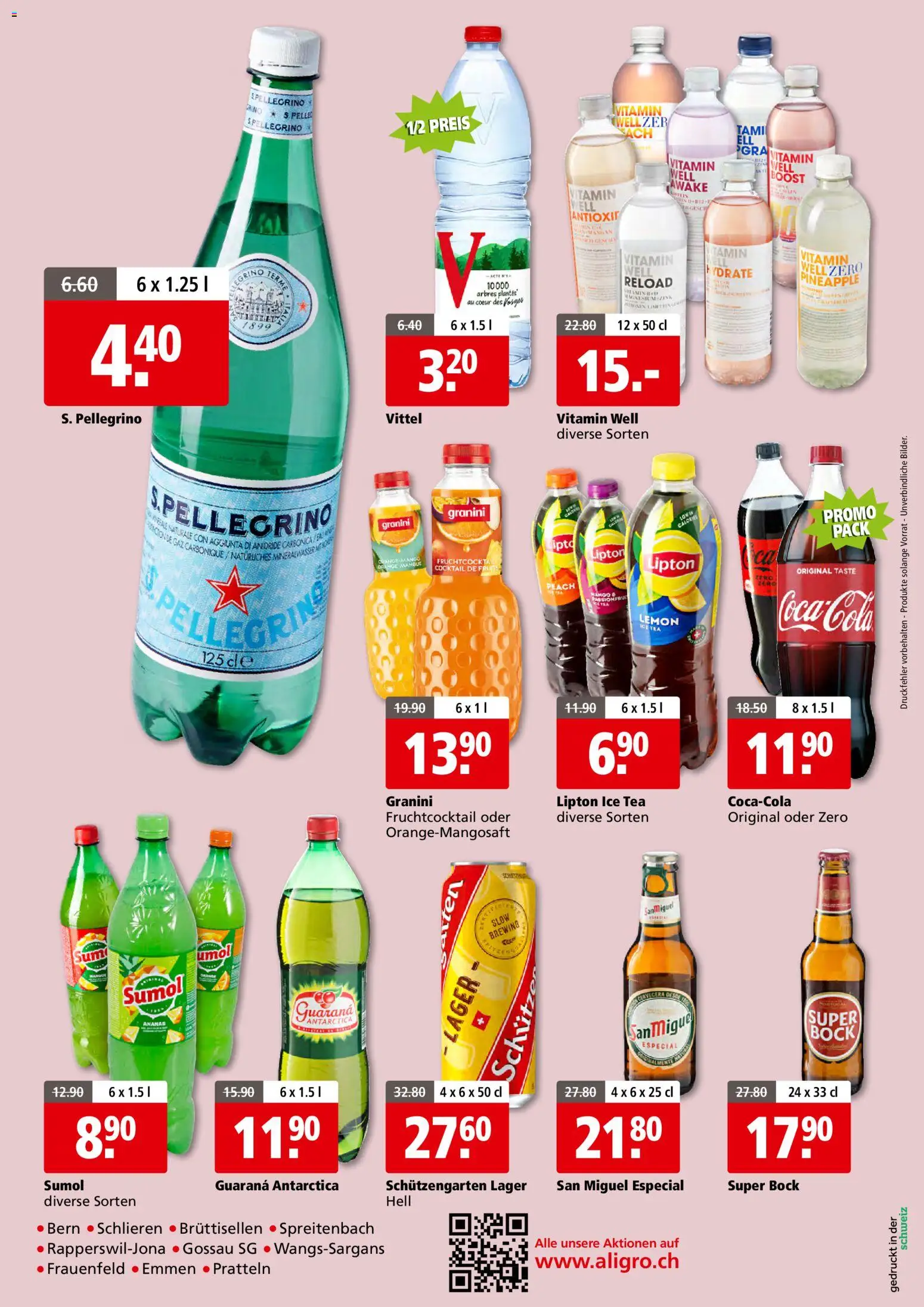 Aligro Aktionen Wildsaison Schlieren, Gossau SG, Frauenfeld, Rapperswil-Jona, Sargans, Bern, Brüttisellen, Pratteln, Emmen, Spreitenbach – gültig ab 27.10.2025 | Seite: 12 | Produkte: Mineralwasser, Ananas