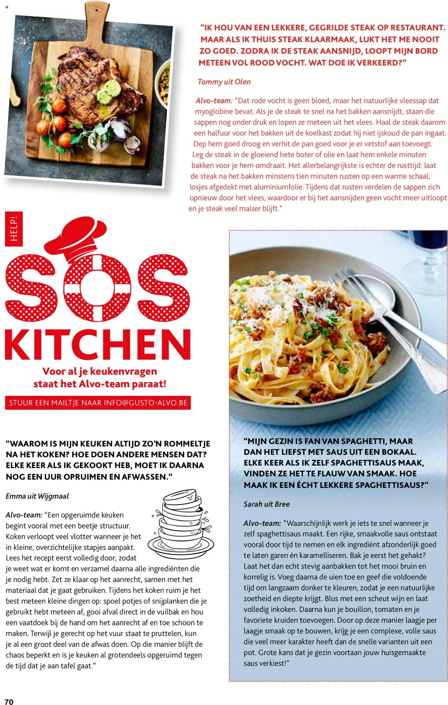 {H1} | Pagina: 70 | Producten: Gehakt, Tomaten, Saus, Bord