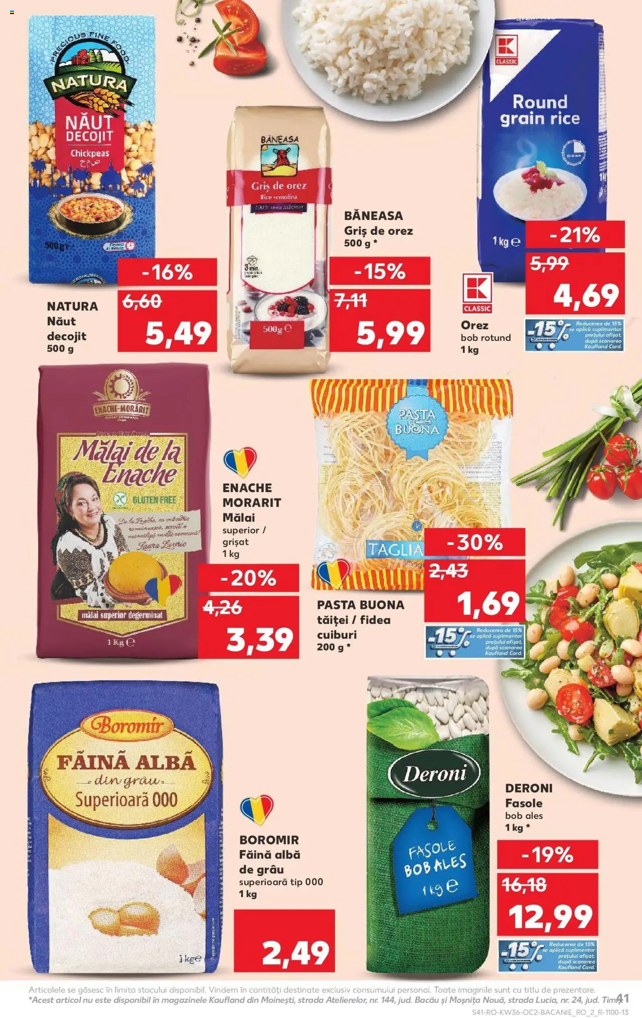Noul catalog Kaufland – valabil de la 03.09.2025 | Pagină: 41 | Produse: Făină, Orez, Mălai