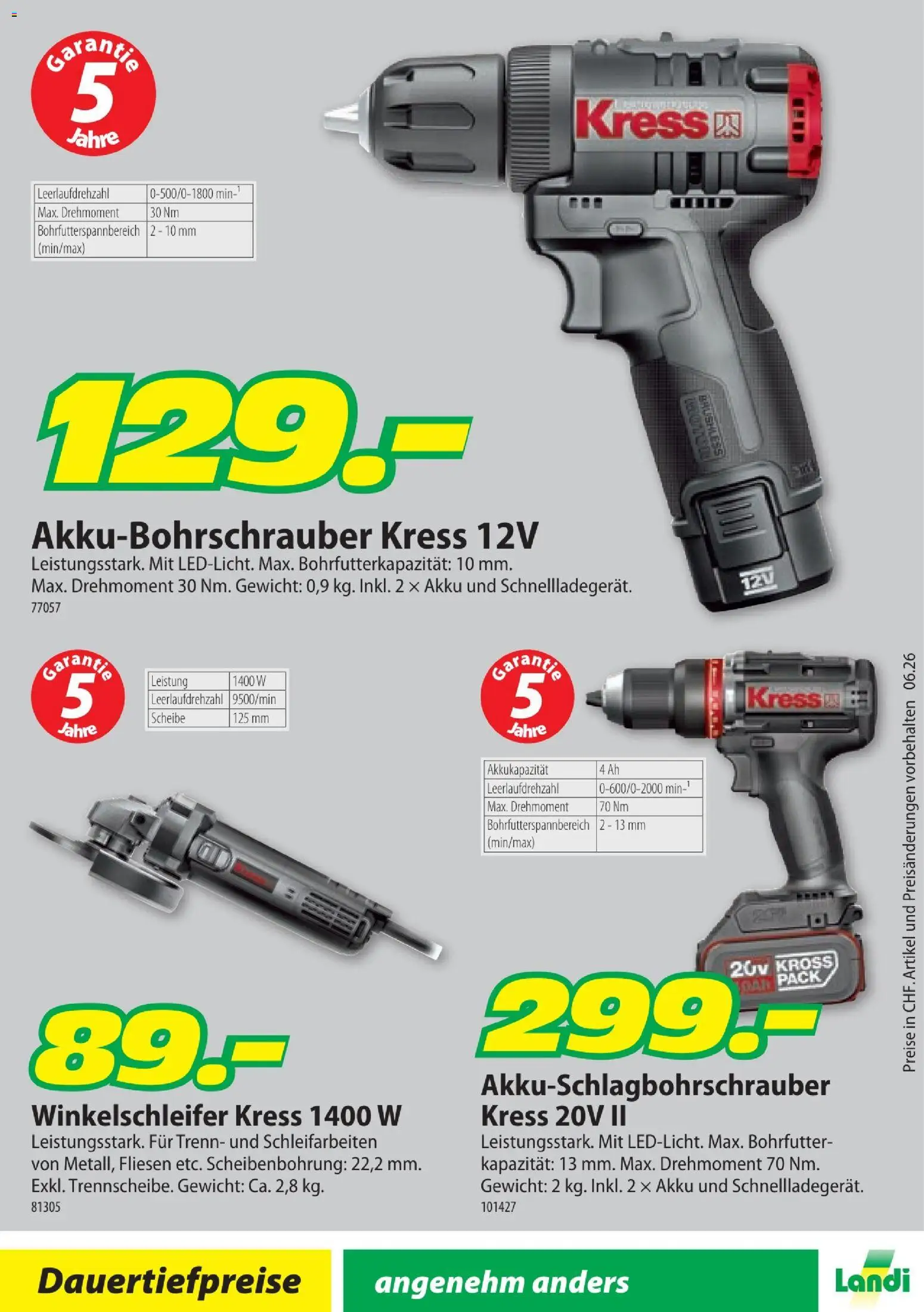Landi Aktionen Heimwerker – gültig ab 30.01.2026 | Seite: 8 | Produkte: Scheibe, Gewicht