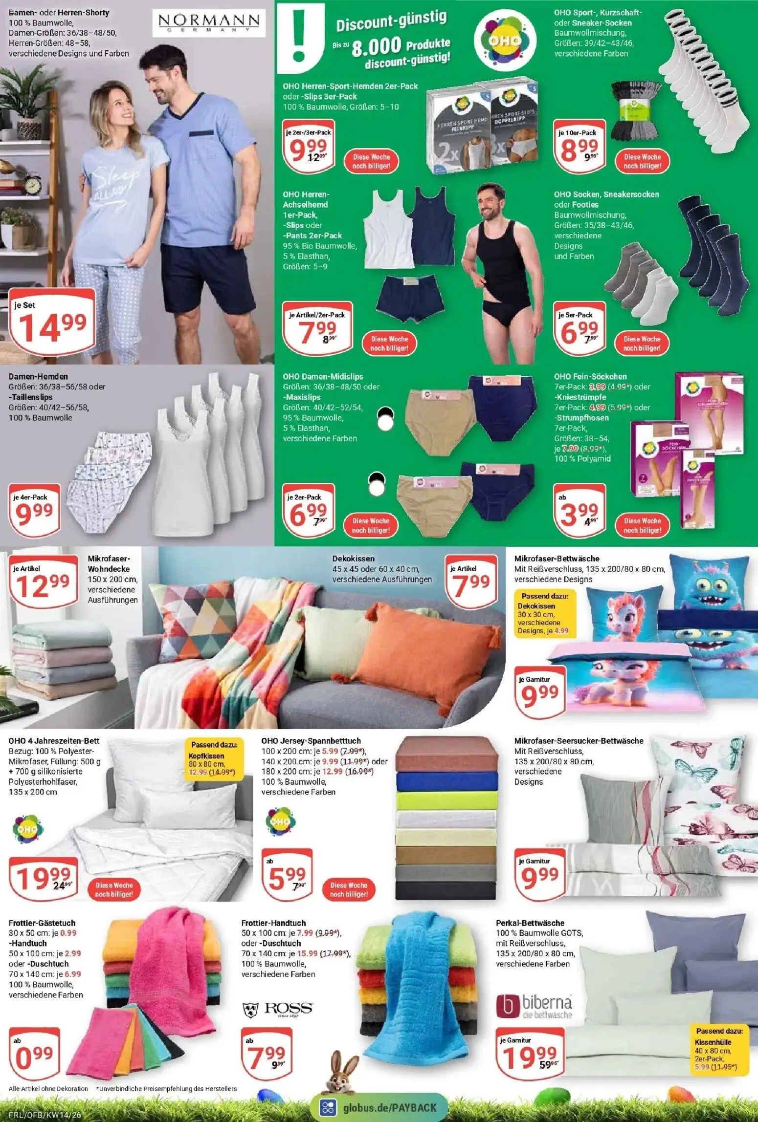Globus prospekt Freilassing	 – gültig ab 30.03.2026 | Seite: 29 | Produkte: Kniestrümpfe, Bettwäsche, Kopfkissen
