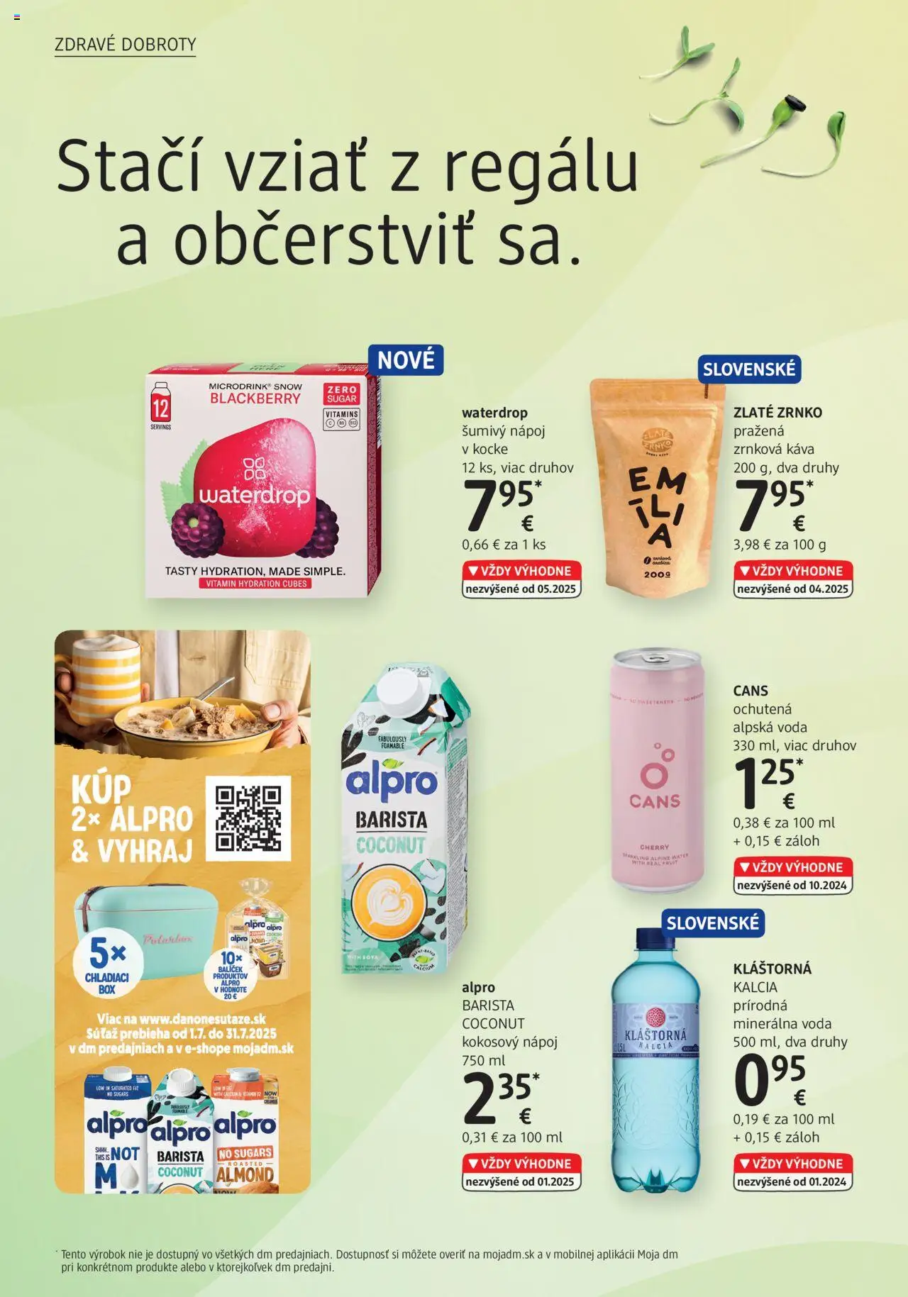 dm drogerie Journal Júl 2025 │ platný od 01.07.2025 | Strana: 24 | Produkty: Barista, Voda, Minerálna voda, Zrnková káva