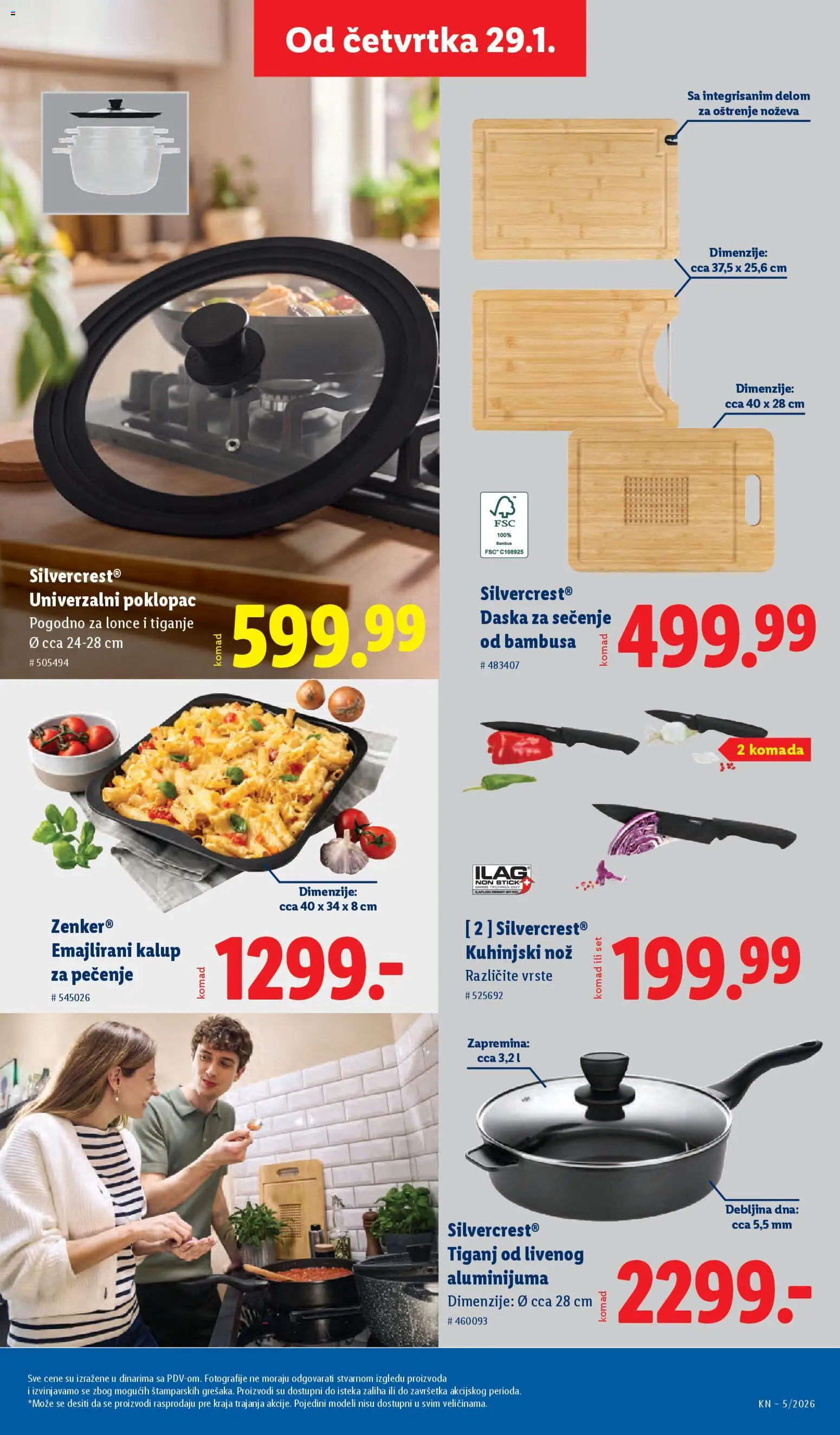 Lidl katalog - važi od 29.01.2026 | Strana: 49 | Proizvode: Daska za sečenje, Silvercrest, Nož, Tiganj