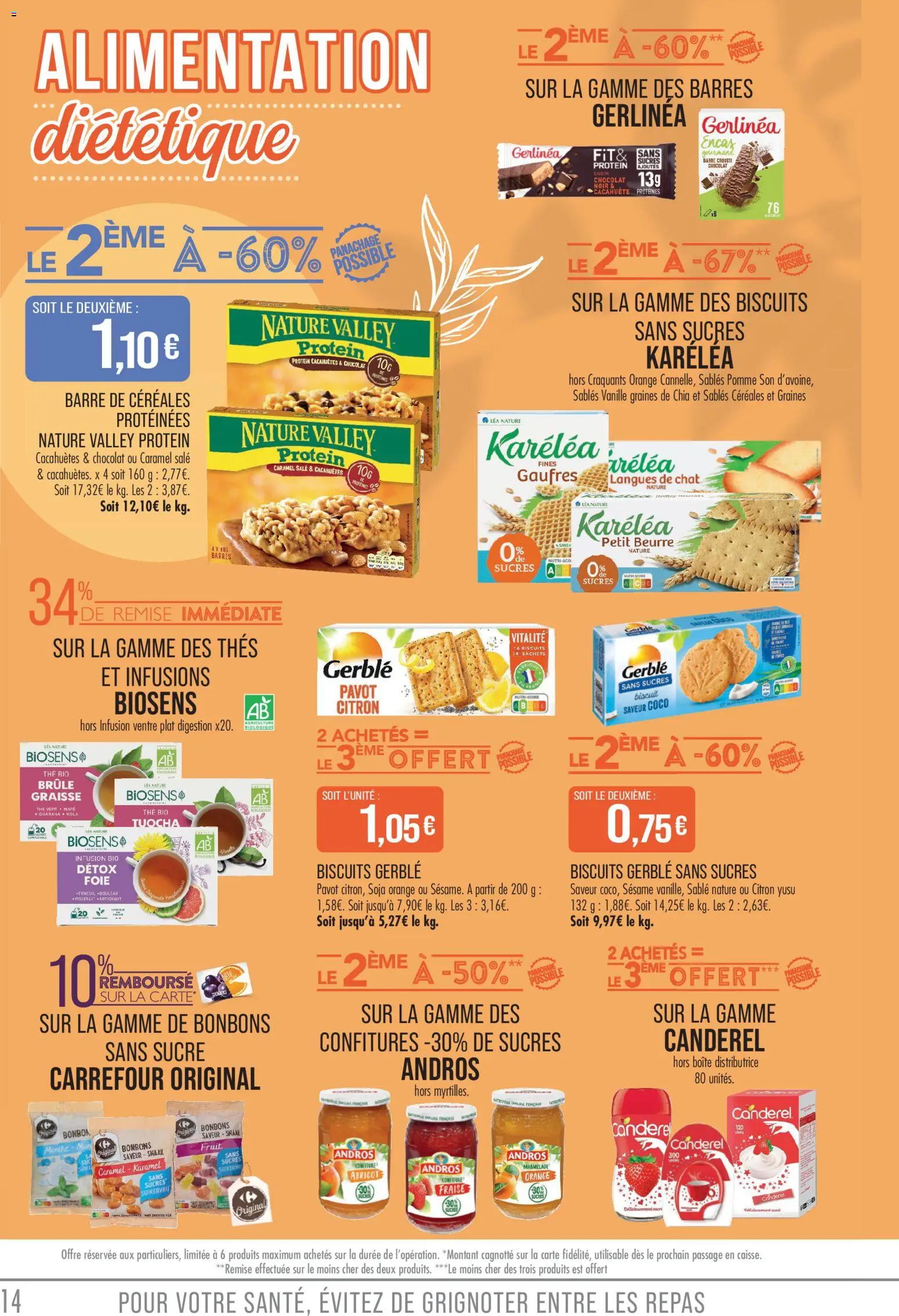 {H1} | Page: 14 | Produits: Cacahuète, Orange, Beurre, Gaufres