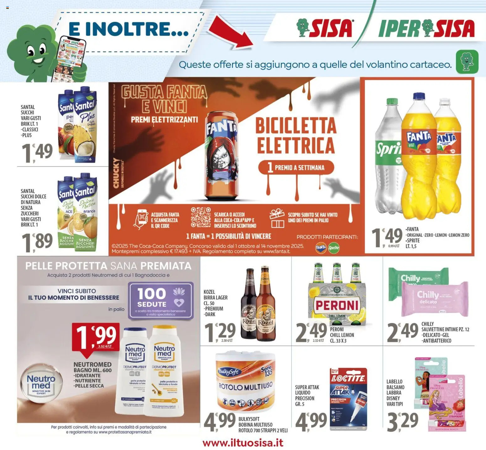 Volantino SISA del 24.10.2025 | Pagina: 24 | Prodotti: Birra, The, Fanta, Arancia