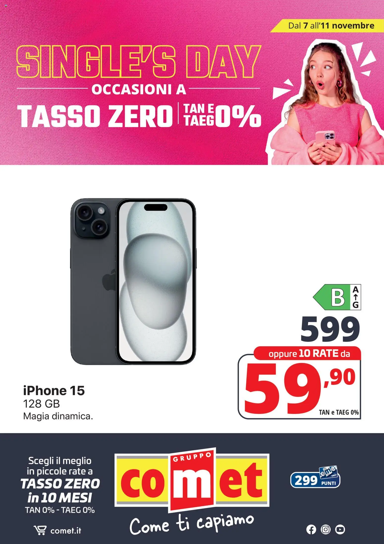 Volantino Comet del 07.11.2025 | Pagina: 1 | Prodotti: Iphone