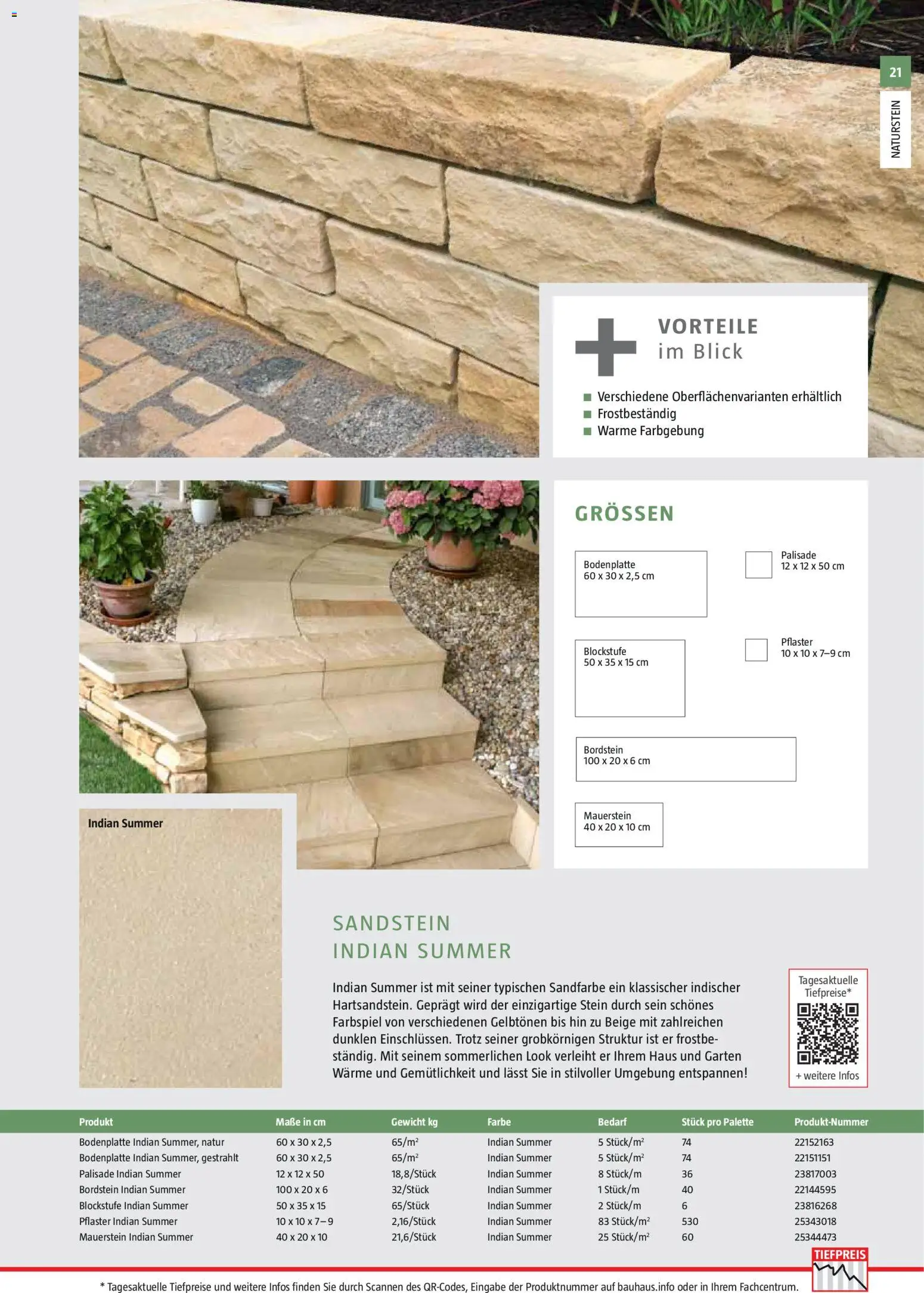 Bauhaus Gartenbaumaterialien 2026 – gültig ab 02.03.2026 | Seite: 21 | Produkte: Gewicht