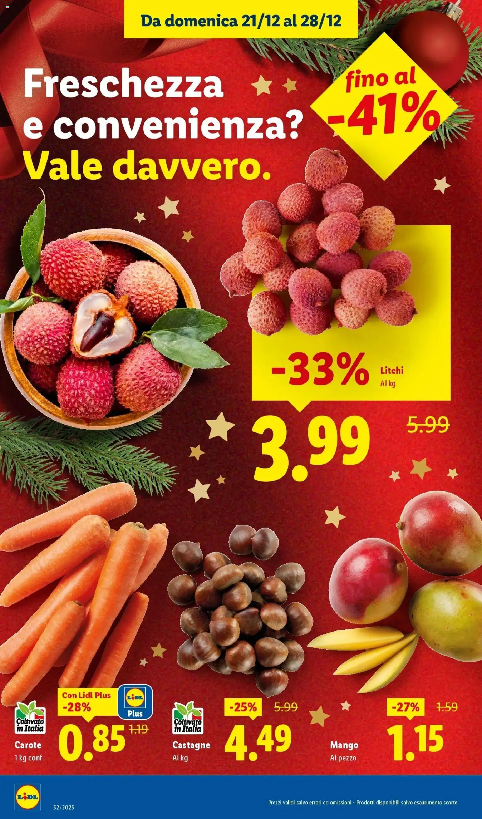 LIDL volantino della prossima settimana dal ﻿20/12/2025﻿ 📣 | Pagina: 2 | Prodotti: Carote, Mango
