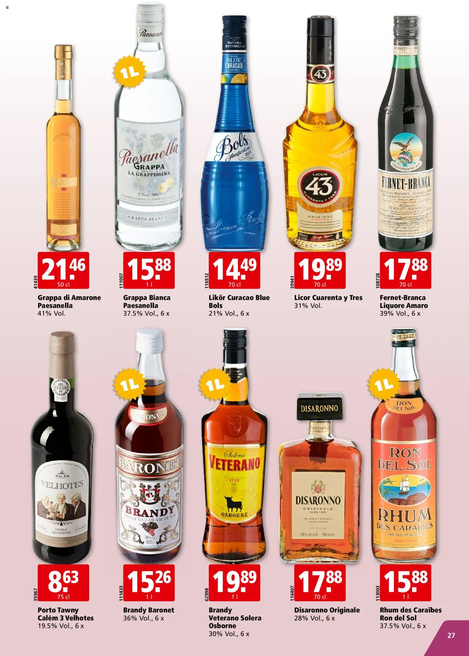 Aligro Aktionen Chavannes, Matran, Genf, Sitten – gültig ab 16.02.2026 | Seite: 27 | Produkte: Likör