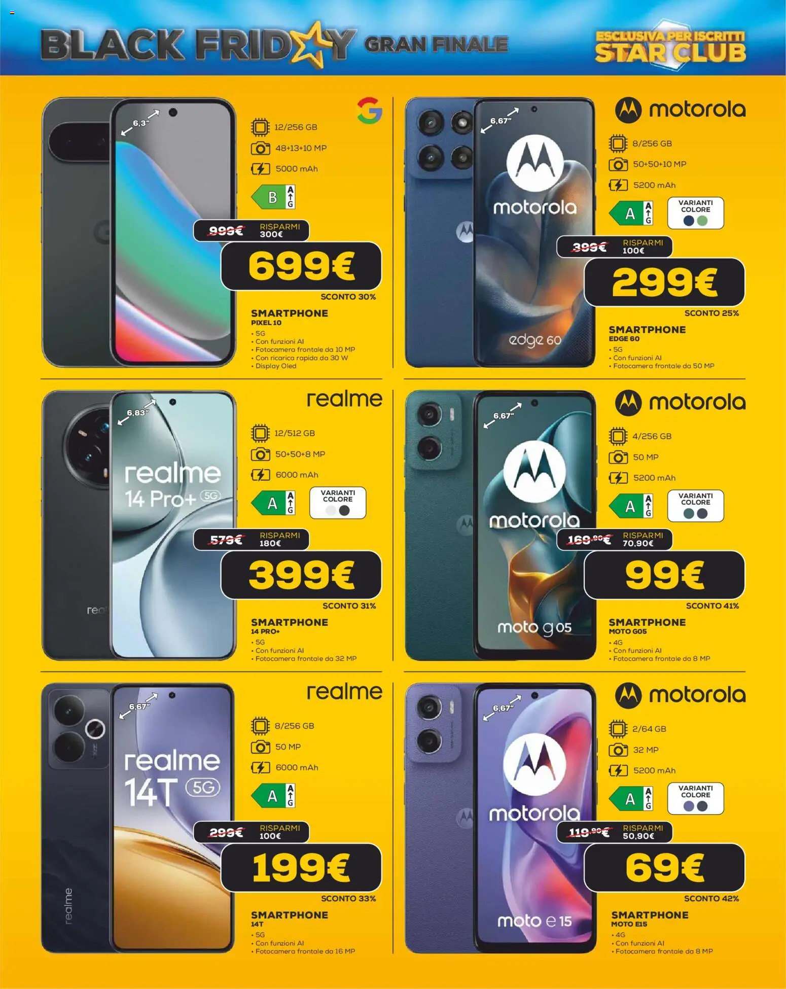 Volantino Euronics del 26.11.2025 | Pagina: 4 | Prodotti: Smartphone, Fotocamera