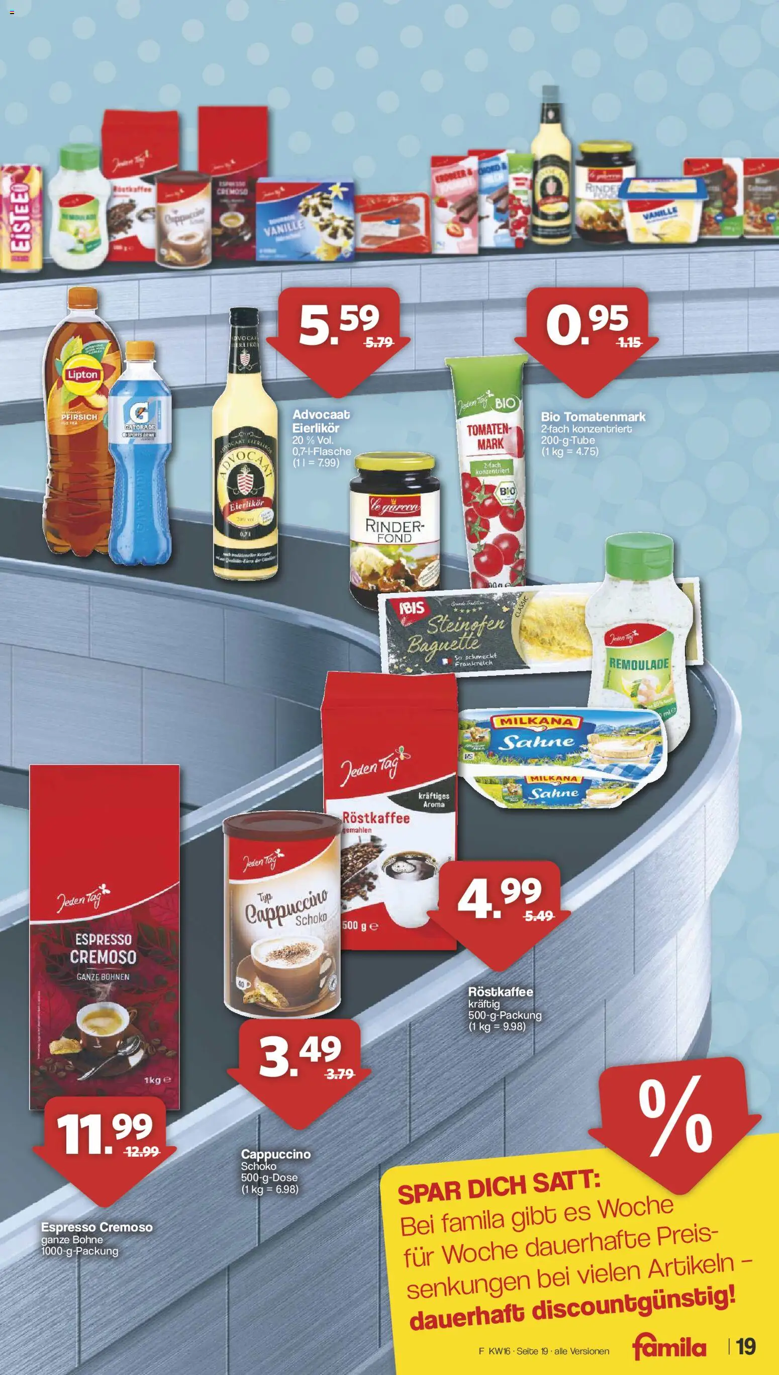 Famila Nordwest Prospekt 	 – gültig ab 13.04.2026 | Seite: 21 | Produkte: Milkana, Baguette, Tomaten, Sahne