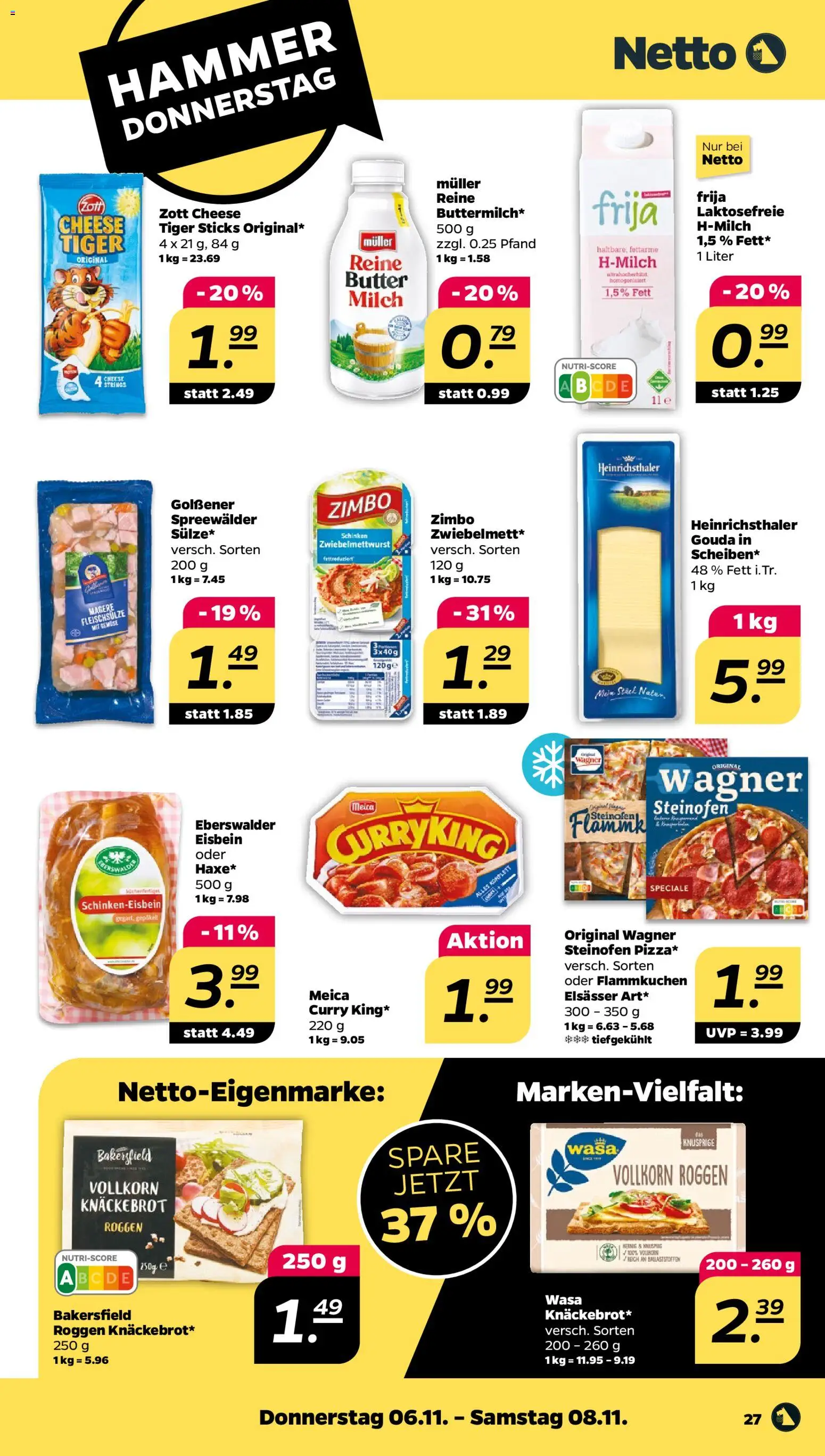 Netto Prospekt 	 – gültig ab 02.11.2025 | Seite: 29 | Produkte: Milch, Butter, Meica, Schinken