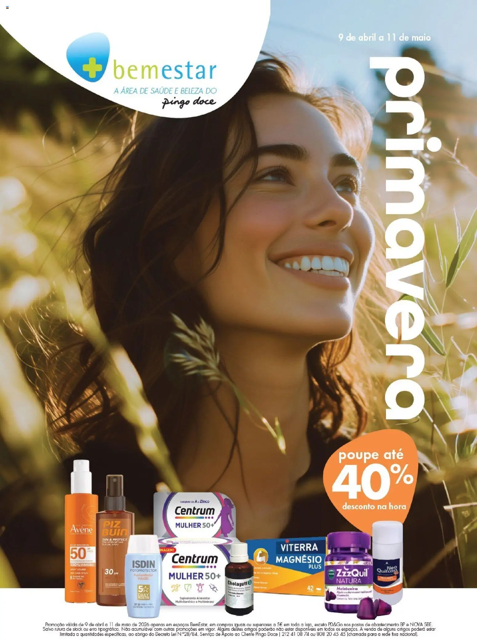 Pingo Doce Bem Estar Primavera Açores │ válido de 09.04.2026 | Página: 1 | Produtos: Melatonina