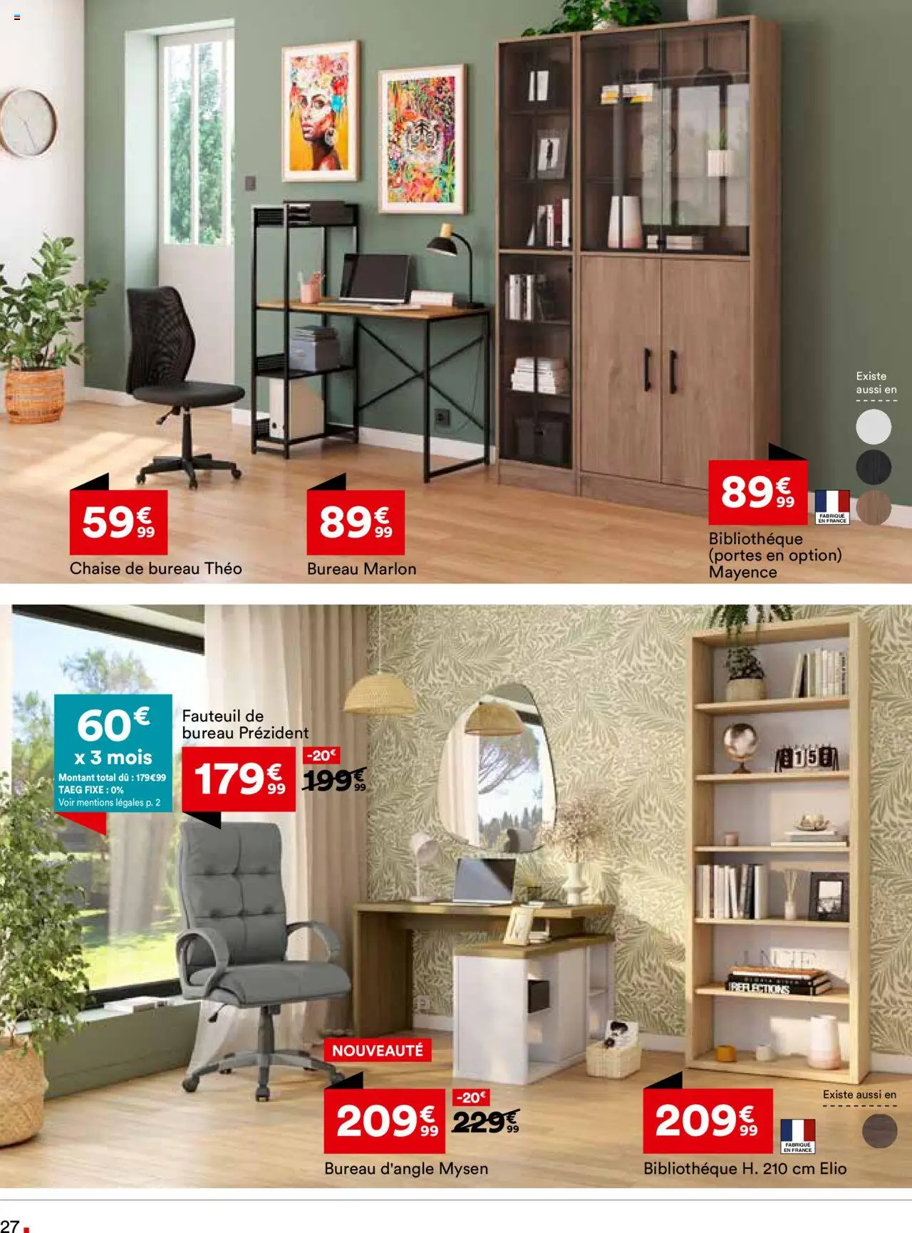  | Page: 27 | Produits: Bureau, Fauteuil, Chaise de bureau, Portes