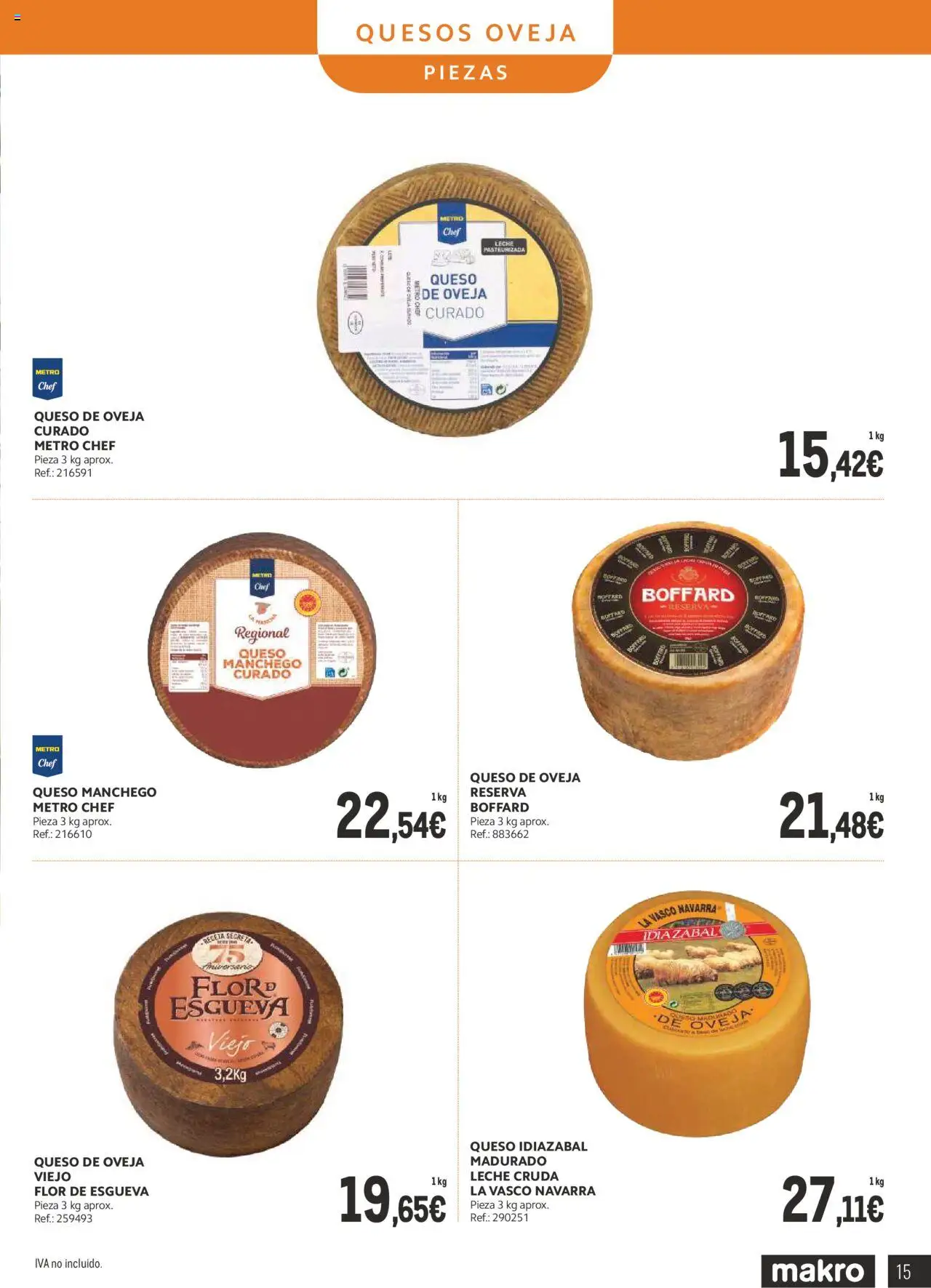 Makro - Lácteos Cantabria │ válido desde el 06.10.2025 | Página: 13 | Productos: Queso de oveja, Leche, Queso