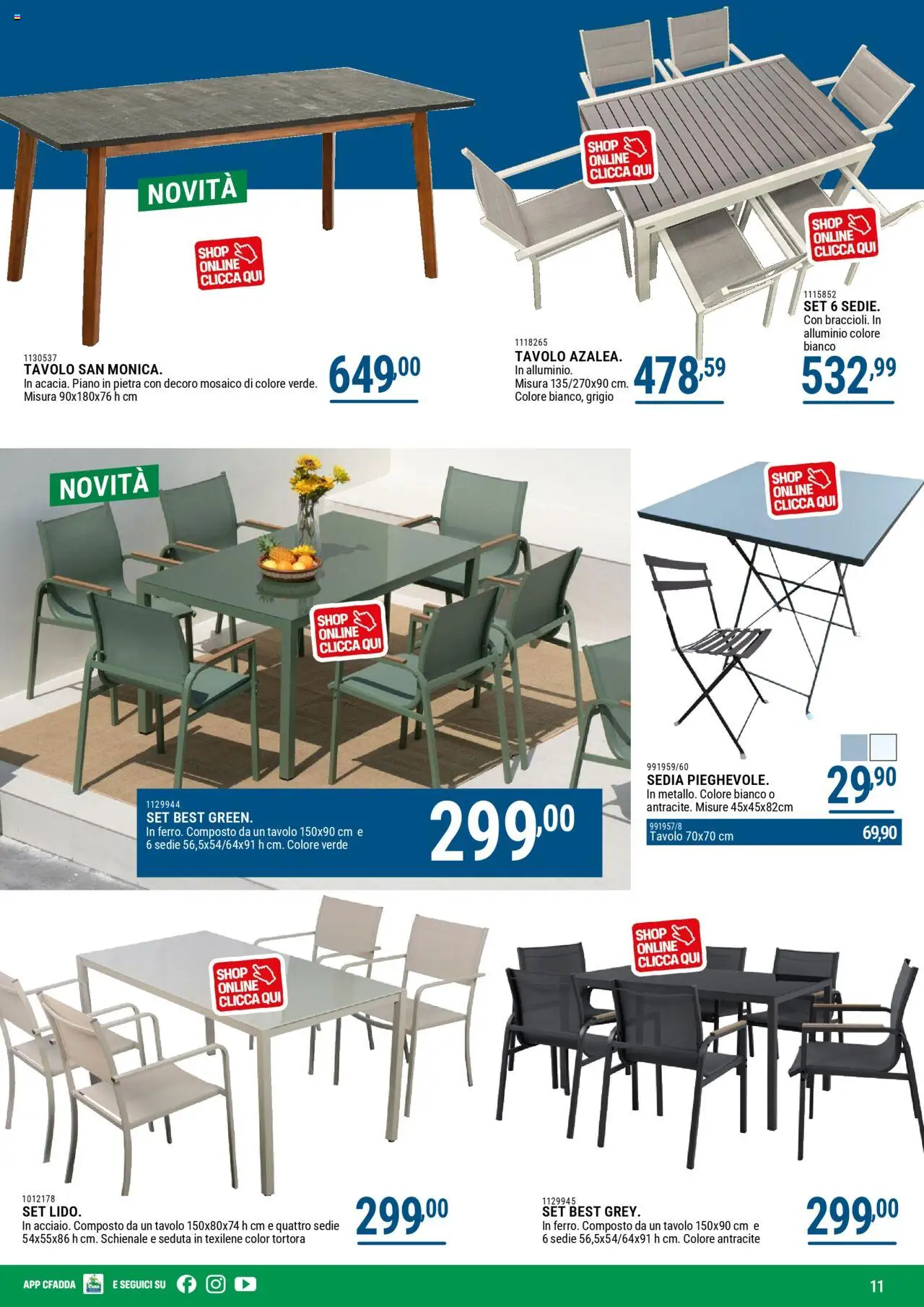 Volantino CFadda del 07.04.2025 | Pagina: 11 | Prodotti: Alluminio, Tavolo, Sedia