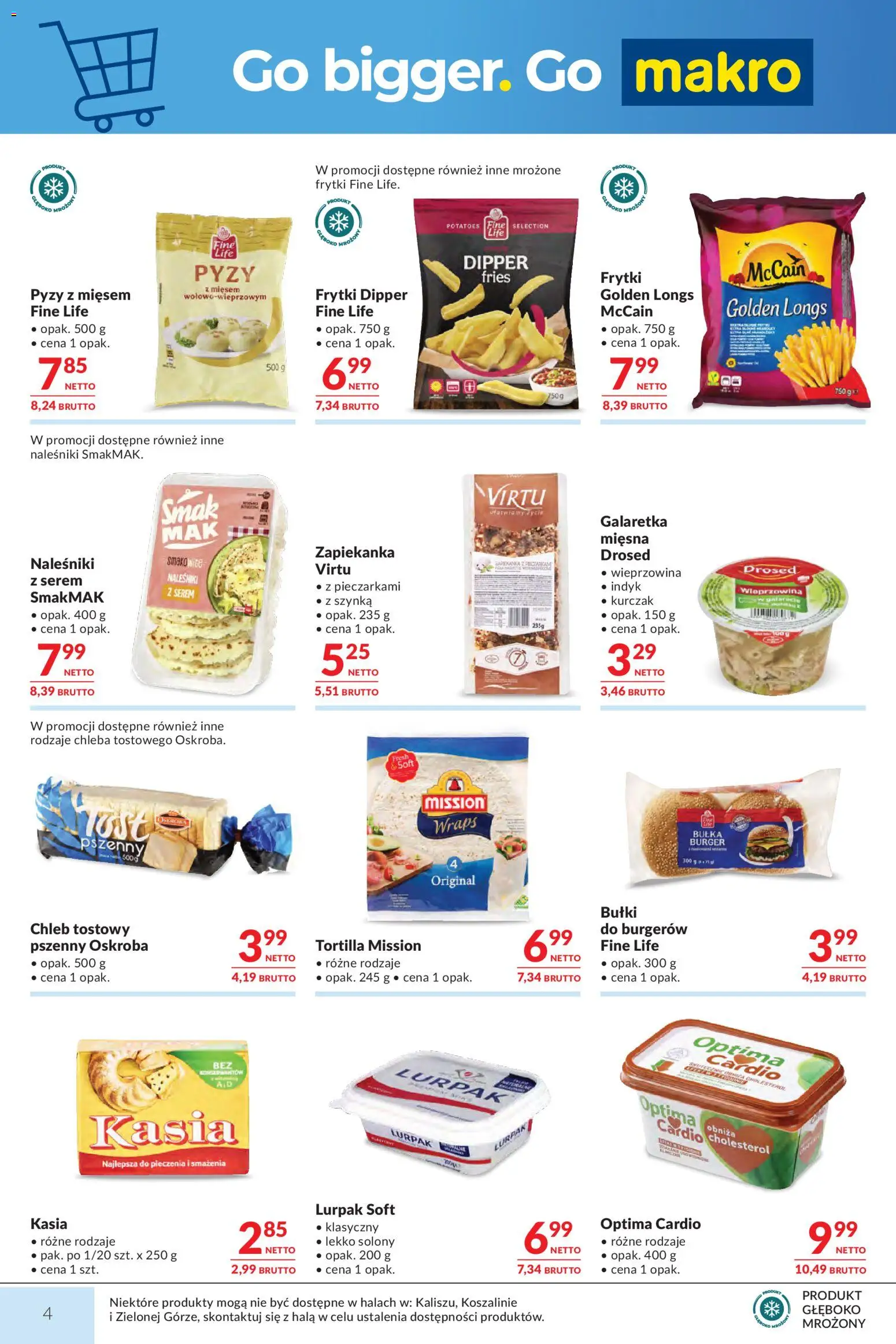 Makro Gazetka od 17.02.2026 | Strona: 4 | Produkty: Zapiekanka, Tortilla, Frytki, Naleśniki