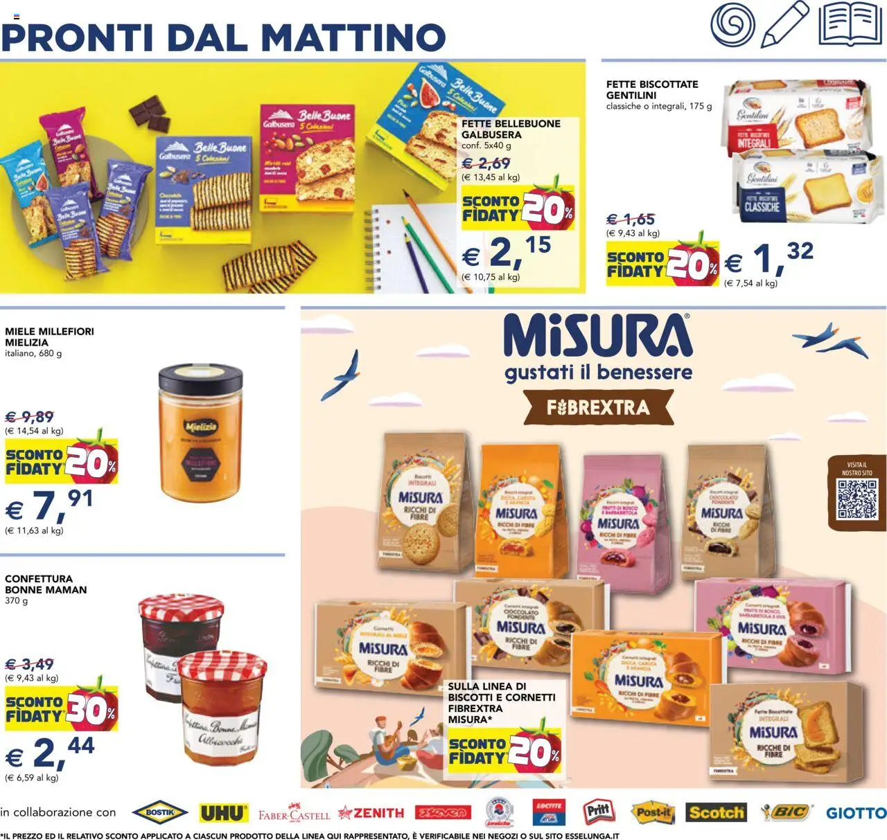 Volantino Esselunga S del 25.08.2025 | Pagina: 18 | Prodotti: Biscotti, Fette biscottate, Miele
