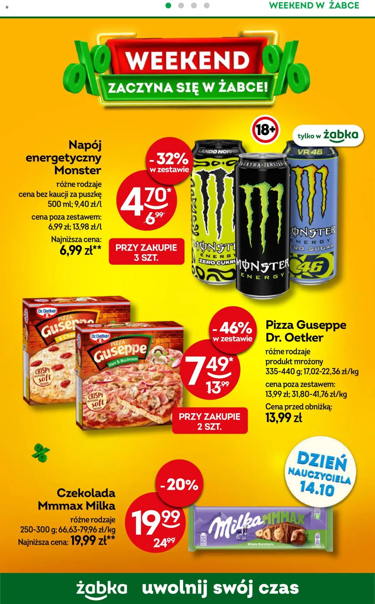 Żabka Gazetka - Weekendowe promocje od 10.10.2025 | Strona: 2 | Produkty: Milka, Czekolada, Pizza