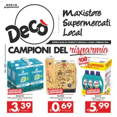 Anteprima del volantino Decò Maxistore, Supermercati, Local - Sicilia catalogo valido a partire dal 23.01.2026