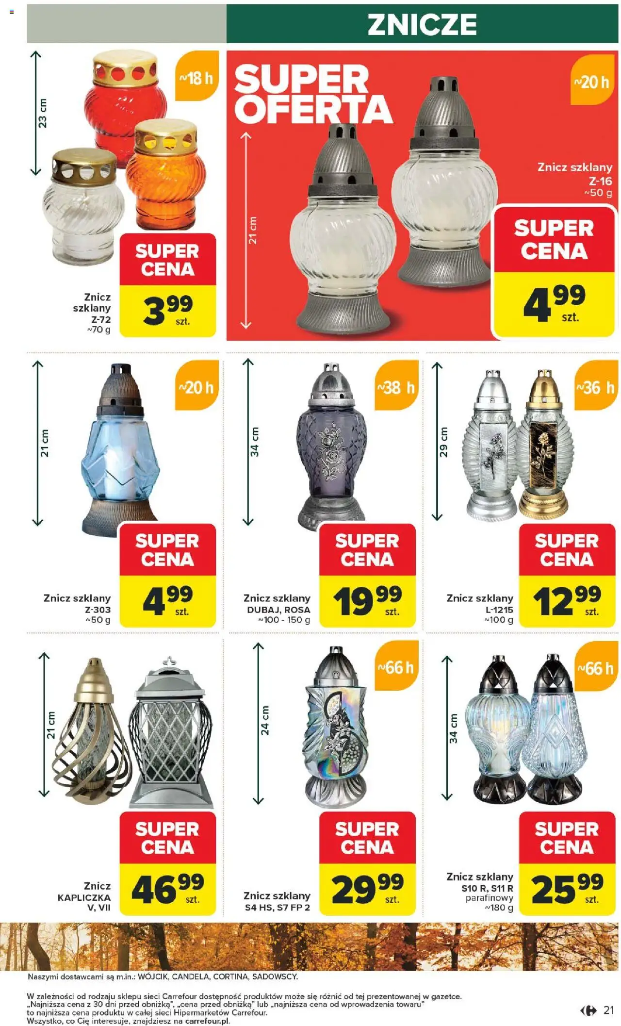 Carrefour Gazetka - Łap okazje od 23.10.2025 | Strona: 21 | Produkty: Znicze