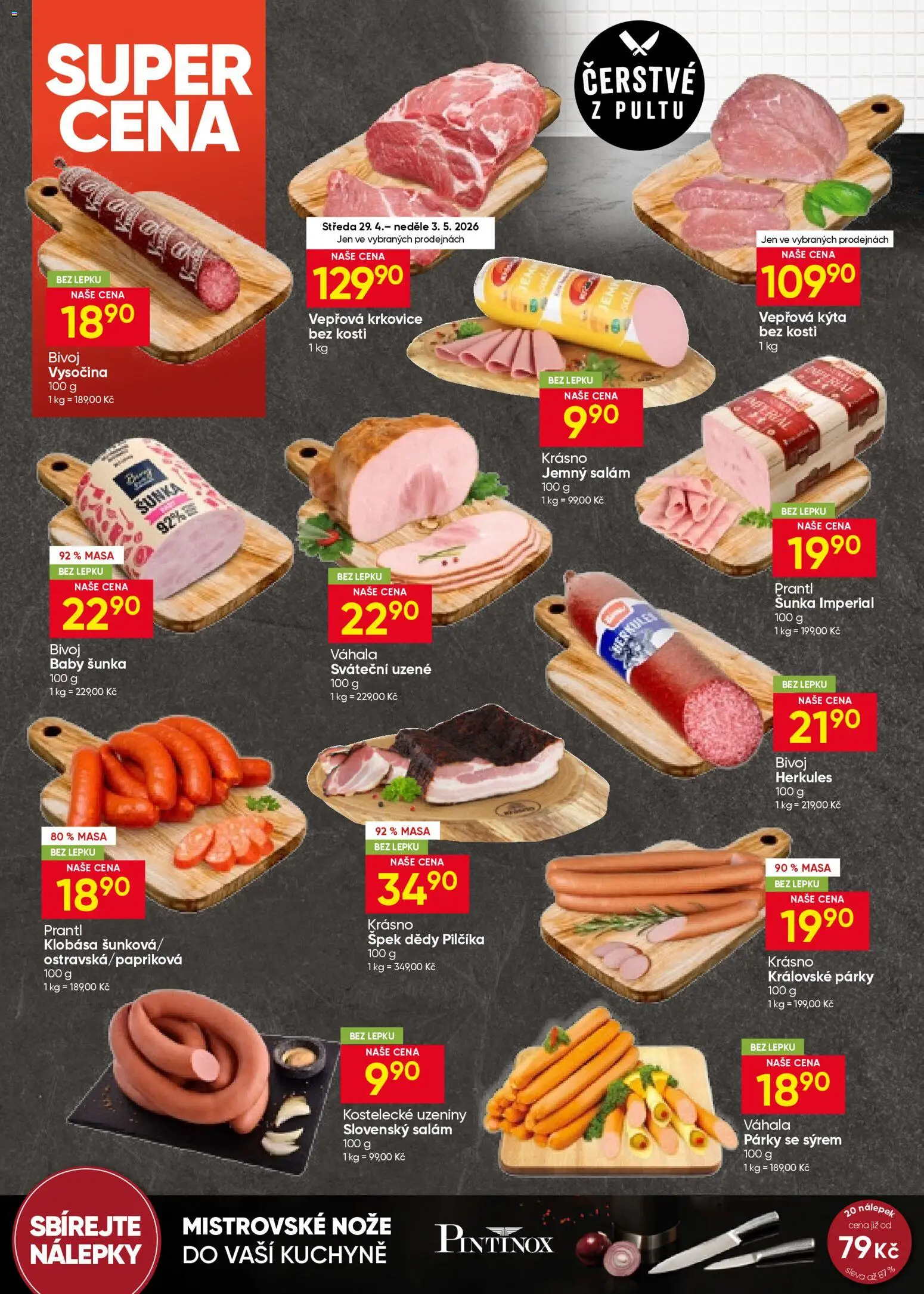 Hruška leták od 29.04.2026 | Strana: 2 | Produkty: Salám, Nálepky, Kuchyně, Vepřová krkovice