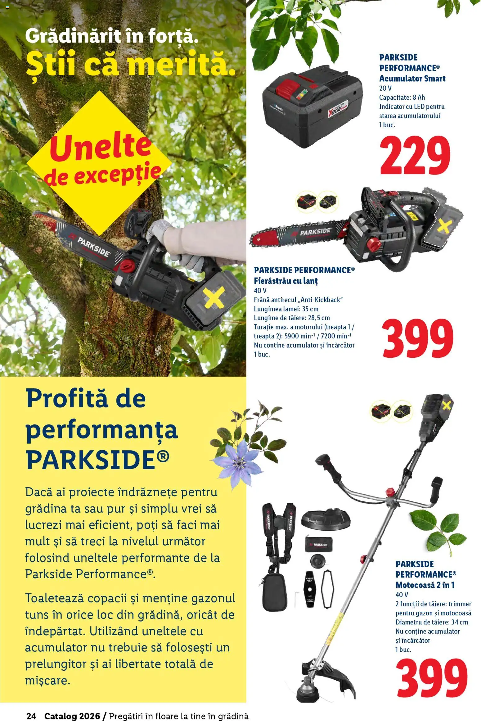 Noul catalog Lidl – valabil de la 19.02.2026 | Pagină: 24 | Produse: Trimmer, Încărcător, Prelungitor, Babak