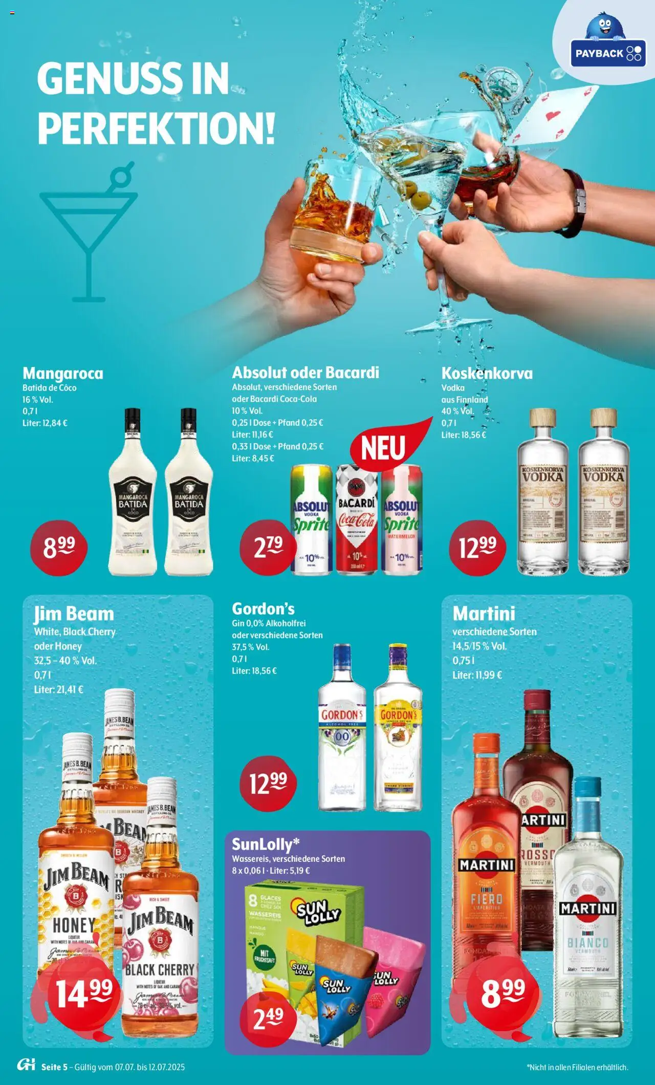 Trink und Spare Prospekt 	 - gültig ab dem 07.07.2025 | Seite: 5 | Produkte: Gordon's gin, Bacardi, Sprite, Batida de coco