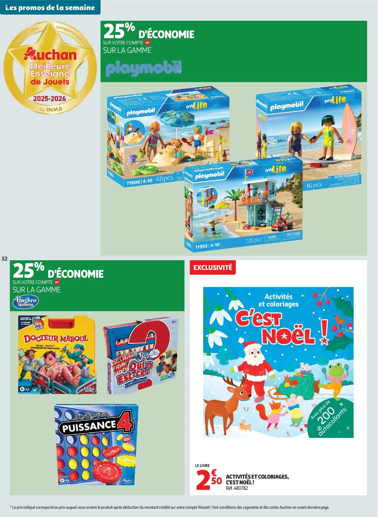 {H1} | Page: 32 | Produits: Autocollants, Playmobil, Jouets, Livre