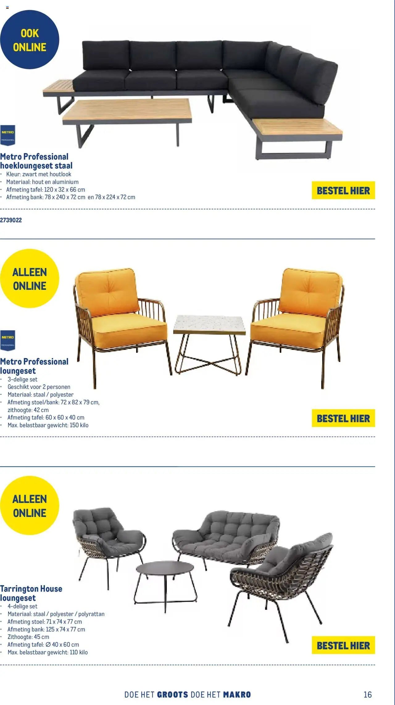  | Pagina: 16 | Producten: Gewicht, Bank, Tafel, Stoel