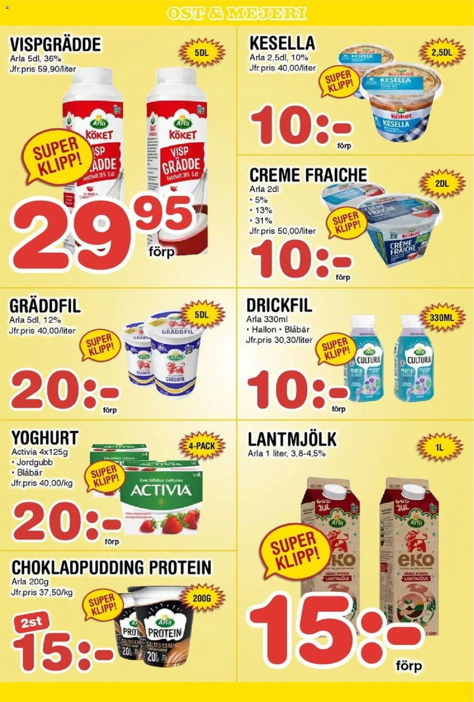 Nya Pulsen reklamblad aktuell från 17.11.2025 | Sida: 9 | Produkter: Chokladpudding, Creme fraiche, Yoghurt, Grädde
