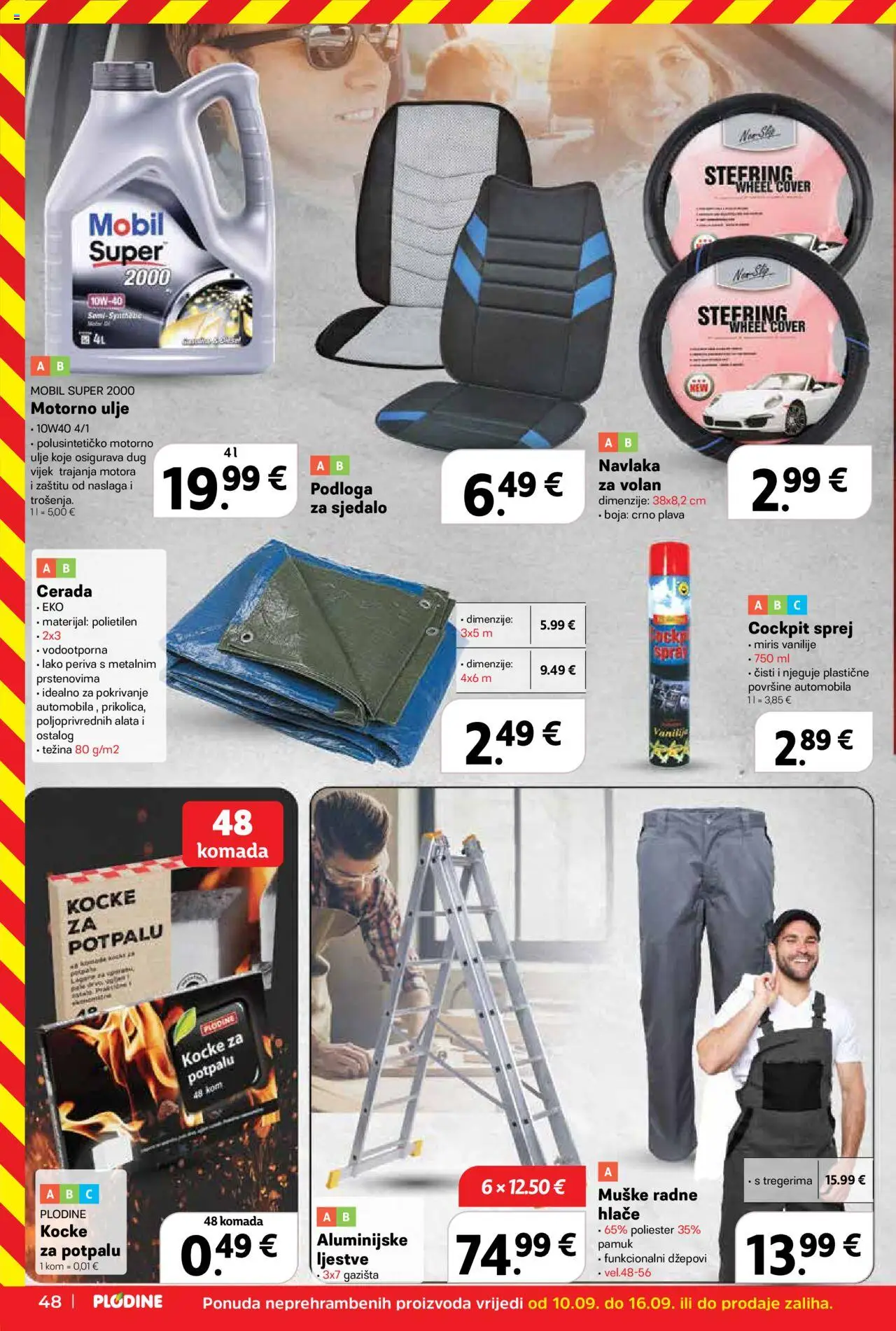 Plodine katalog | vrijedi od 10.09.2025 | Stranica: 48 | Proizvodi: Motorno ulje, Miris, Ulje, Hlače