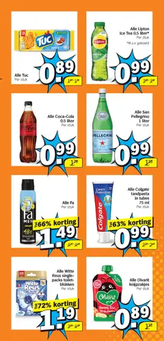 Alle Lipton Ice Tea 0.5 liter*, Per stuk, *M.u.v. gekoeld - Voorbeeld van een folder van Albert Heijn, geldig van 17.11.2025 | Pagina: 5 | Producten: Tandpasta, Kész piskótalap, Toilet, Festék