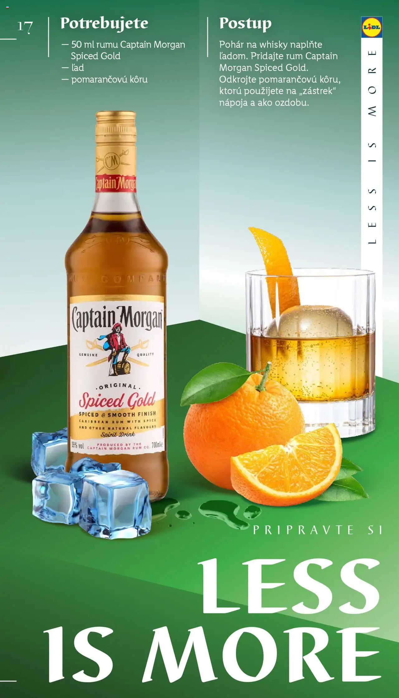 Lidl barmanská príručka │ platný od 03.06.2025 | Strana: 17 | Produkty: Captain Morgan, Whisky, Rum