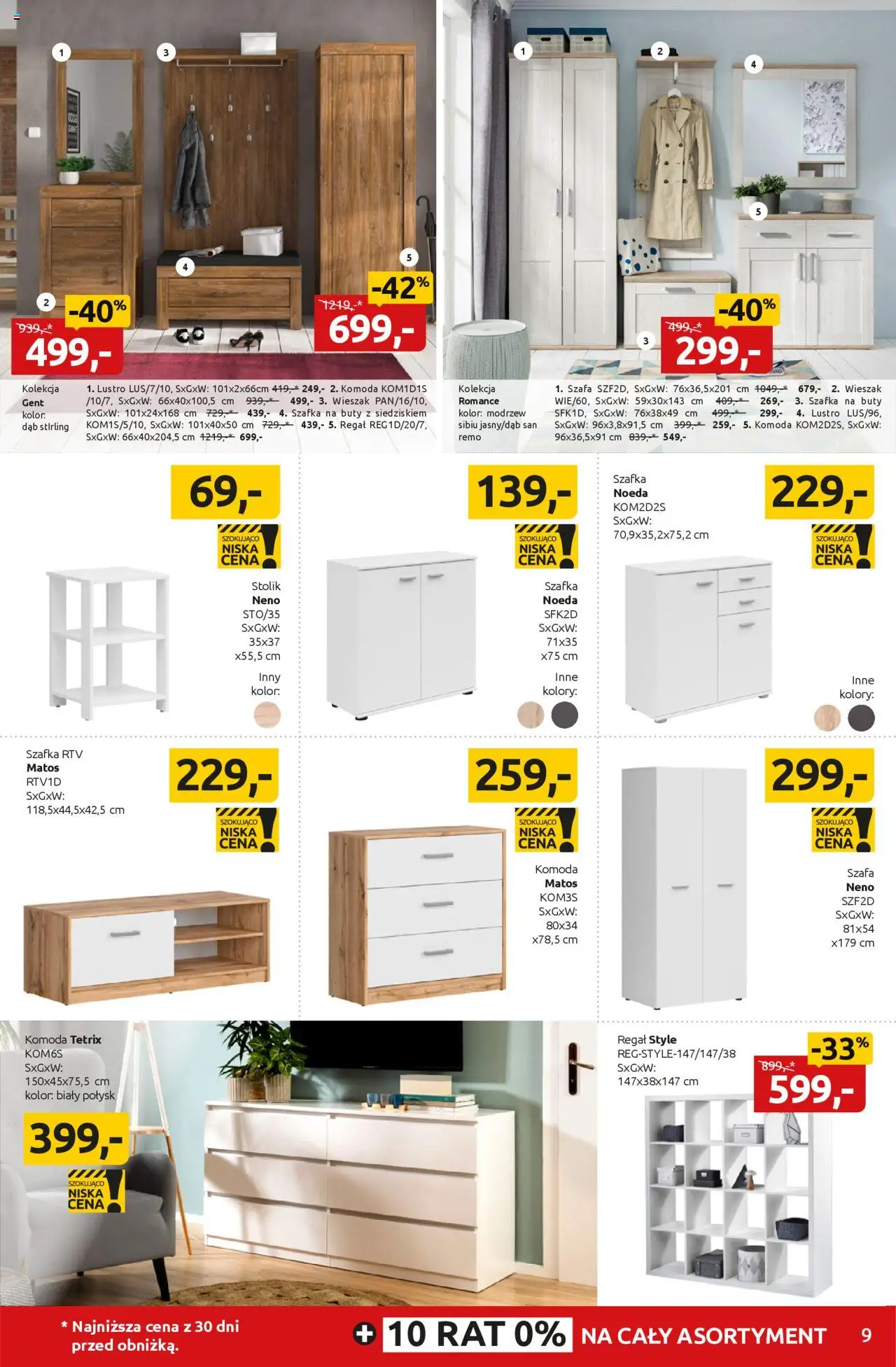 Black Red White promocje od 08.09.2025 | Strona: 9 | Produkty: Szafa, Komoda, Wieszak, szafka RTV