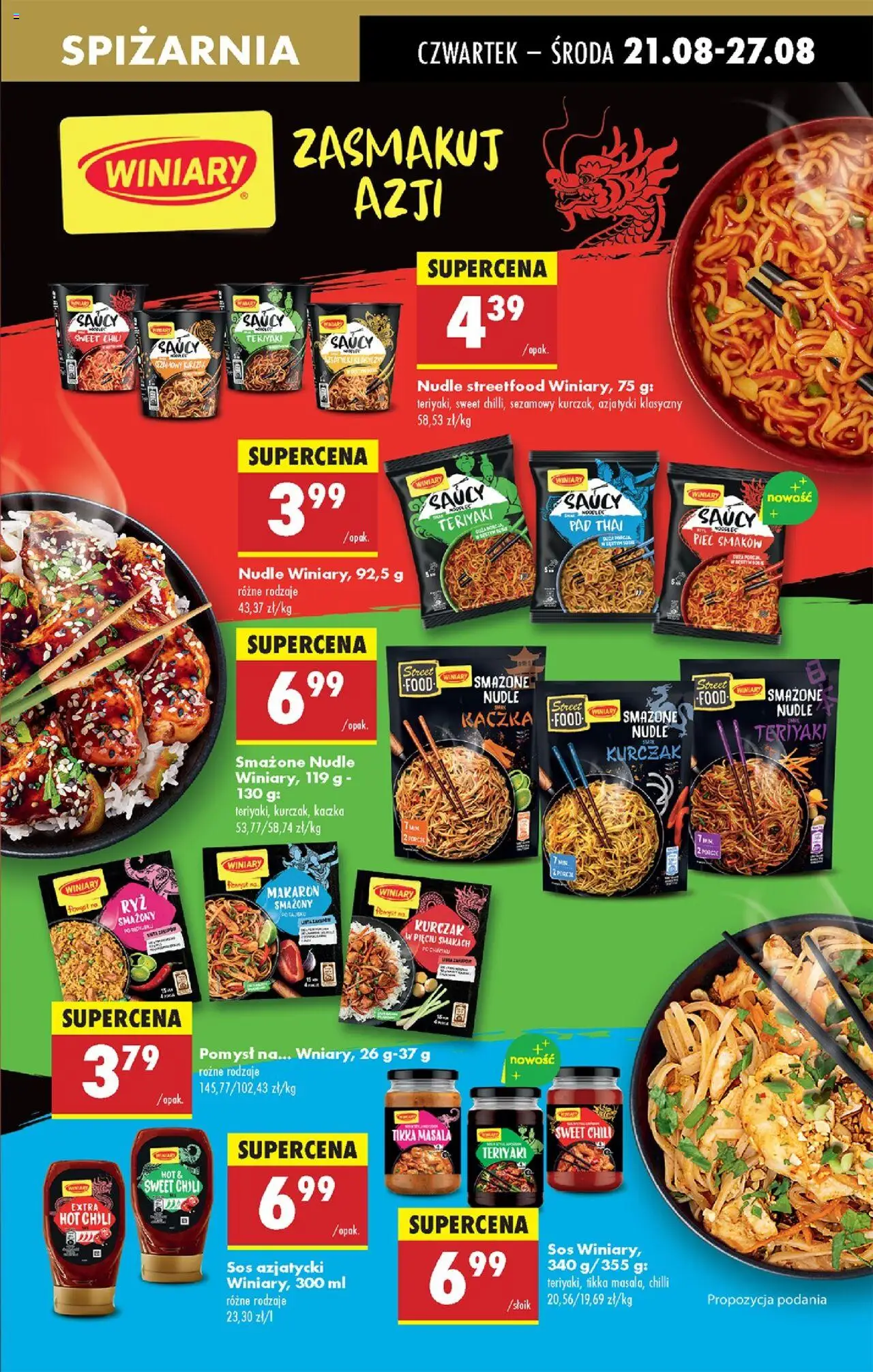 Biedronka gazetka - Oferta w tym tygodniu od 21.08.2025 | Strona: 33 | Produkty: Kurczak, Tikka masala, Kaczka, Makaron