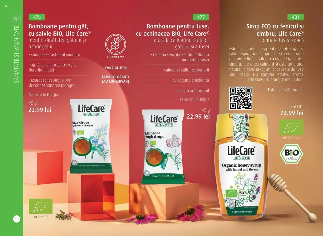 Life Care catalog - Aprilie/Octombrie – valabil de la 01.04.2025 | Pagină: 32 | Produse: Ulei, Bomboane, Sirop